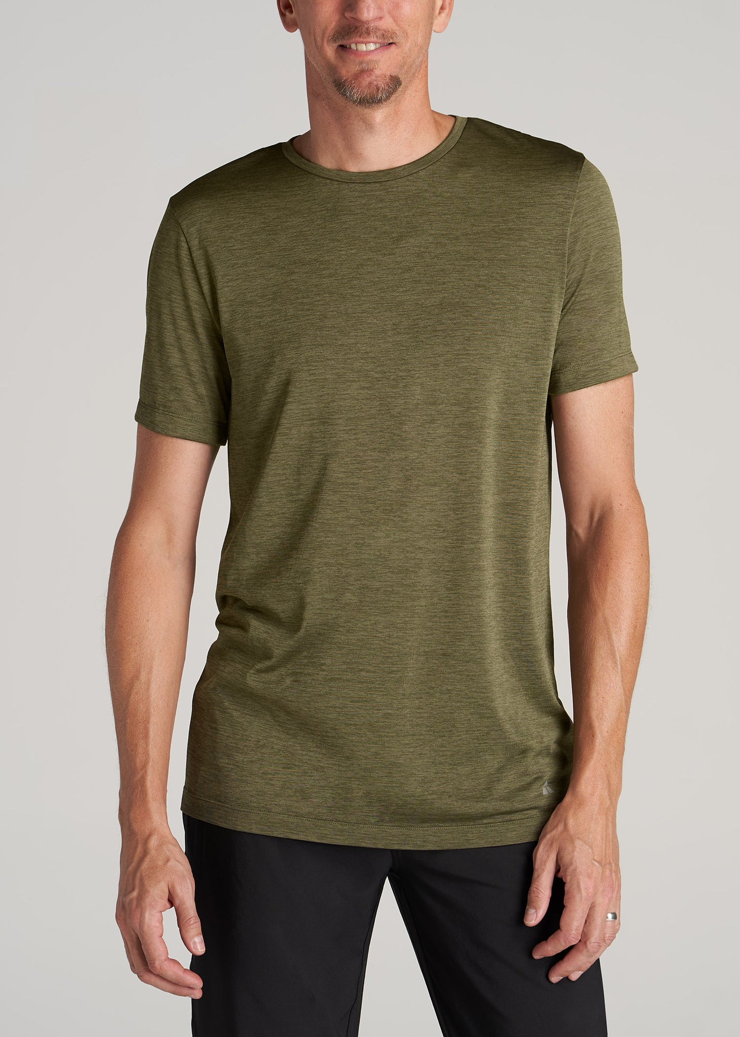   American-Tall-Men-AT-Performance-Short-Sleeve-Jersey-Athletic-Tee-Olive-Mix-front