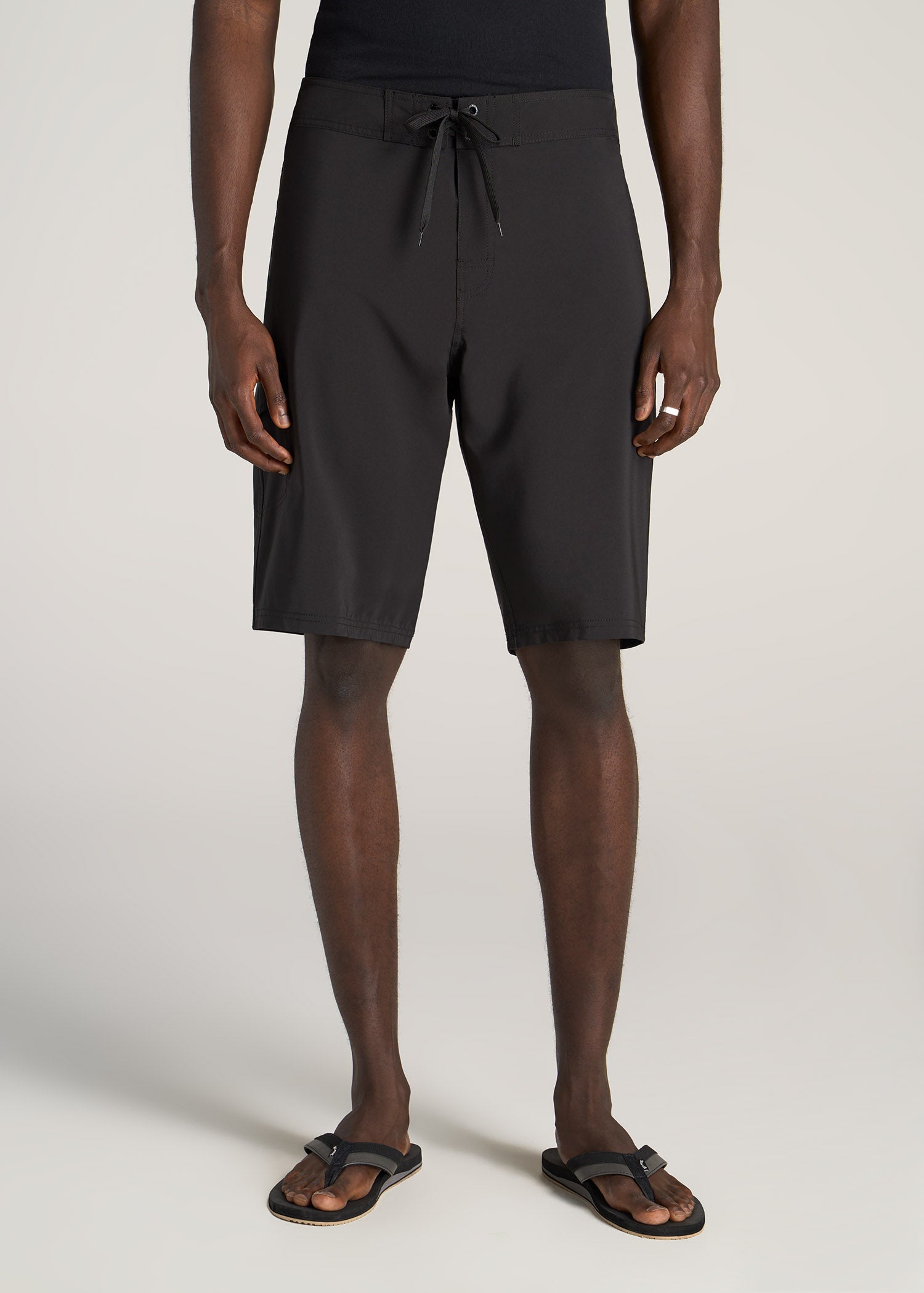    American-Tall-Men-Board-Shorts-Black-front