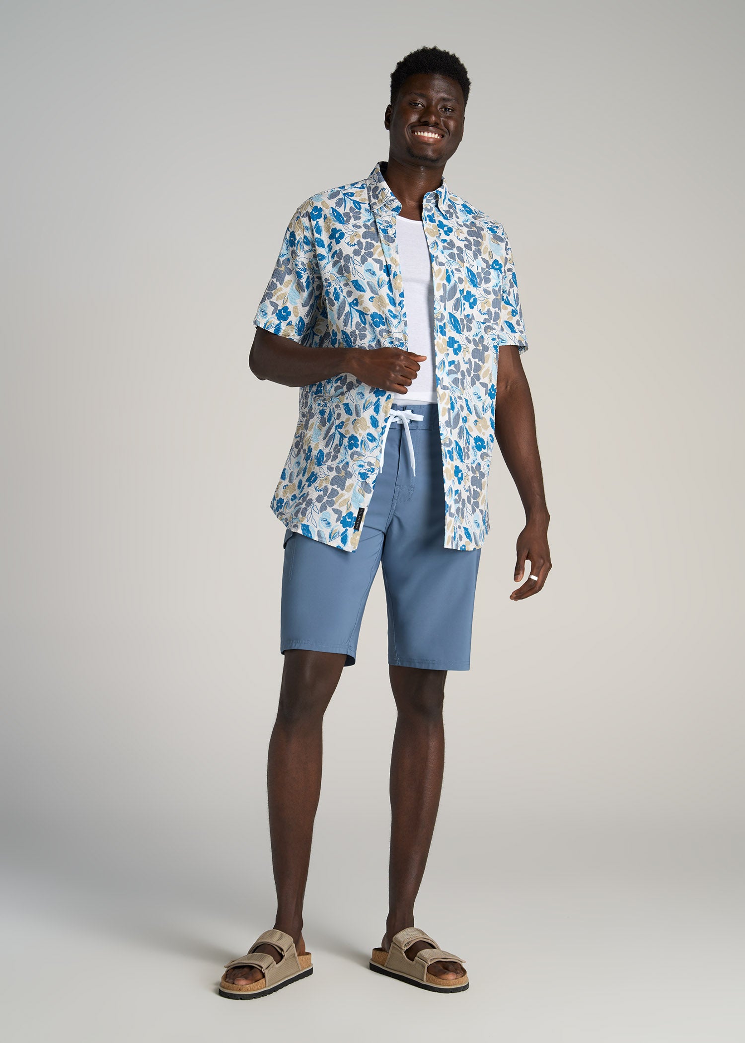 Board Shorts Tall Men Chambray | American Tall