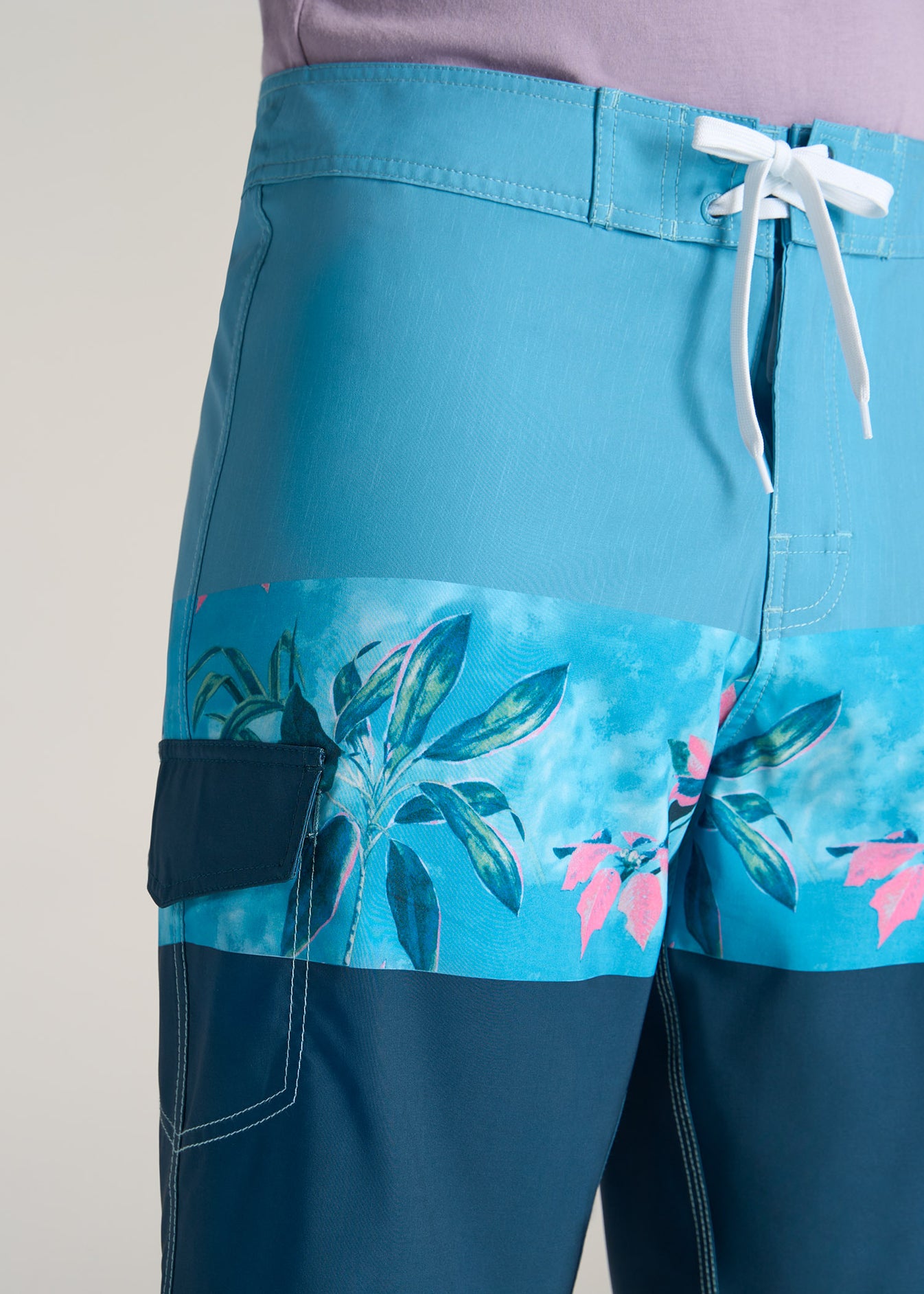 Board Shorts Tall Men Paradise Stripe American Tall