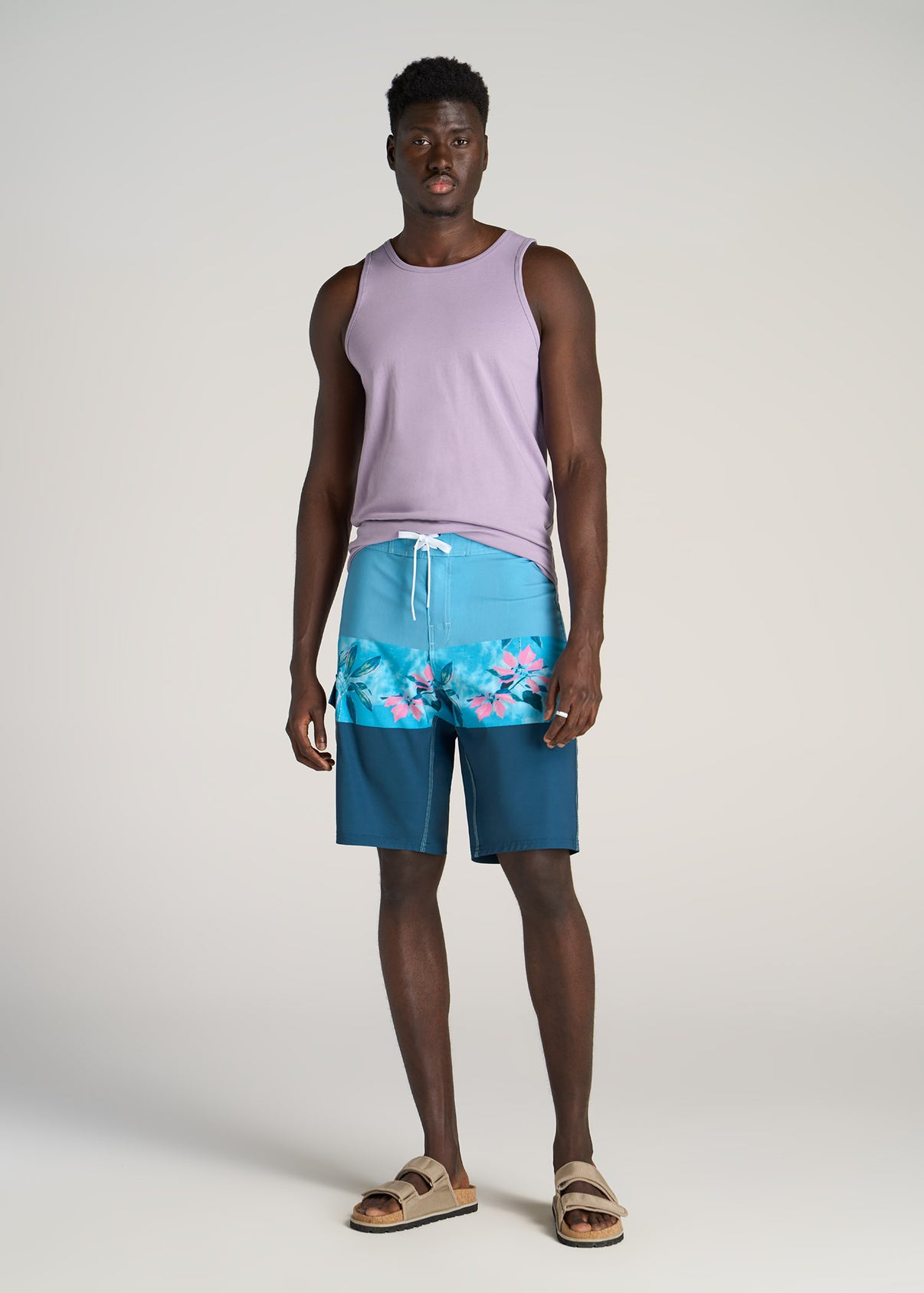 Board Shorts Tall Men Paradise Stripe American Tall