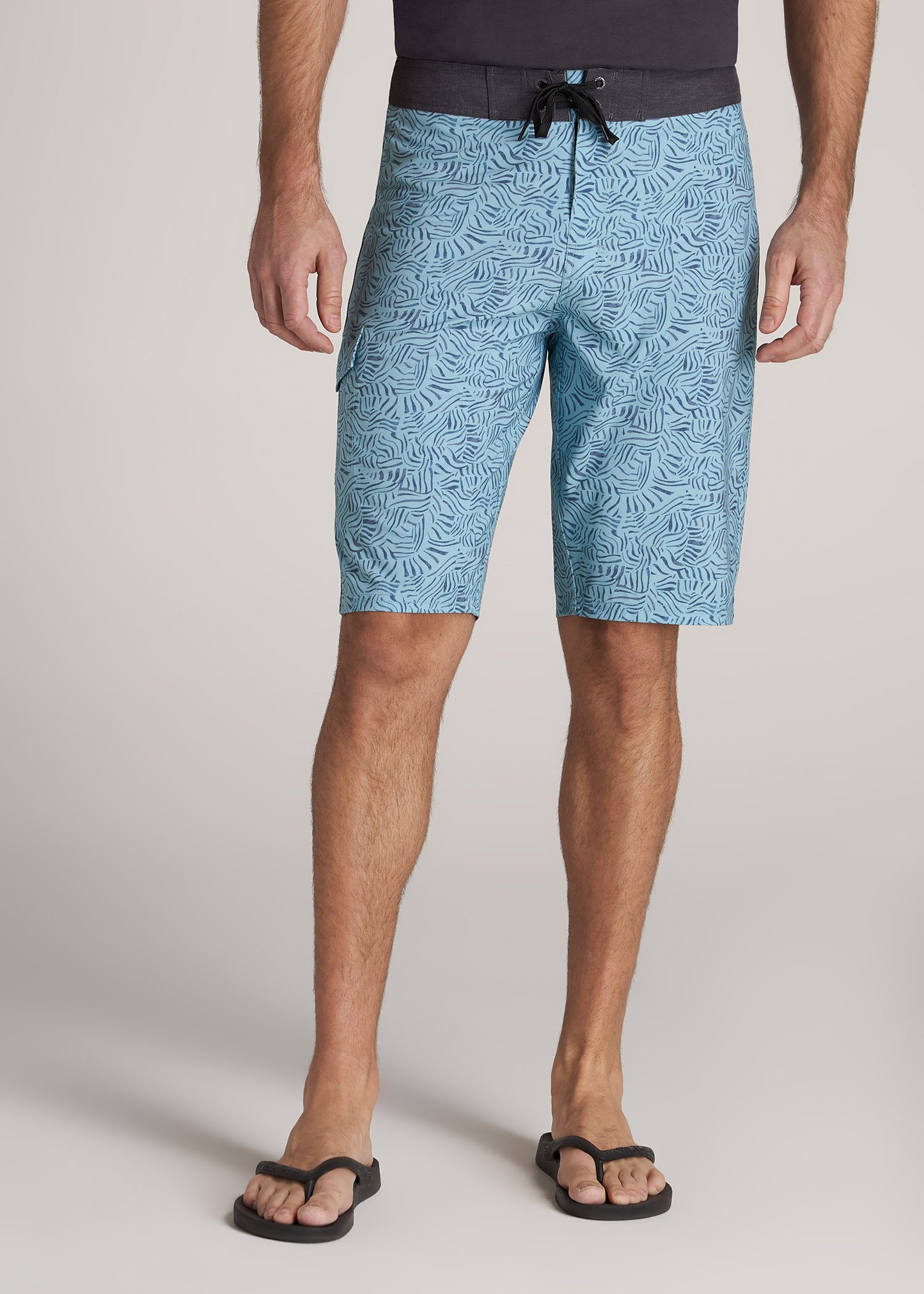    American-Tall-Men-BoardShort-TealAbstract-front