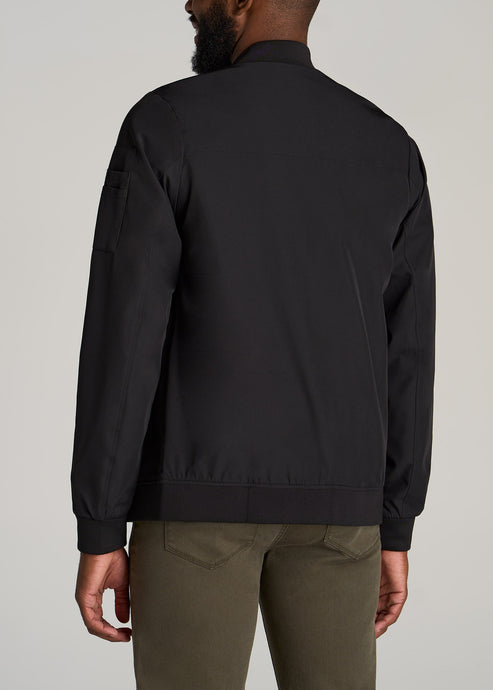 Tall Bomber Jacket: Men's Black Bomber Jacket | American Tall