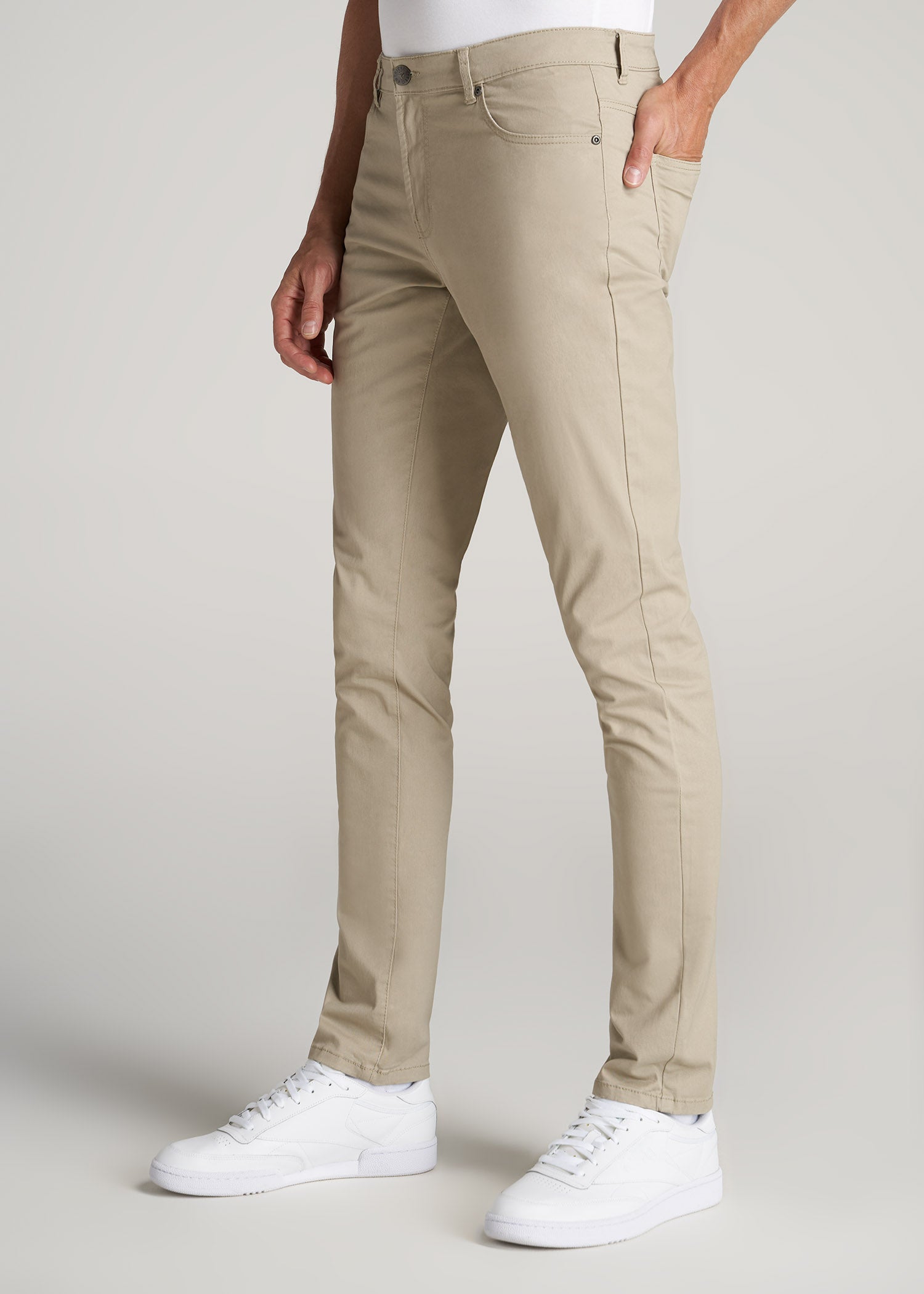 Men's Tall Carman Tapered Fit Five Pocket Pant Desert Khaki – American Tall