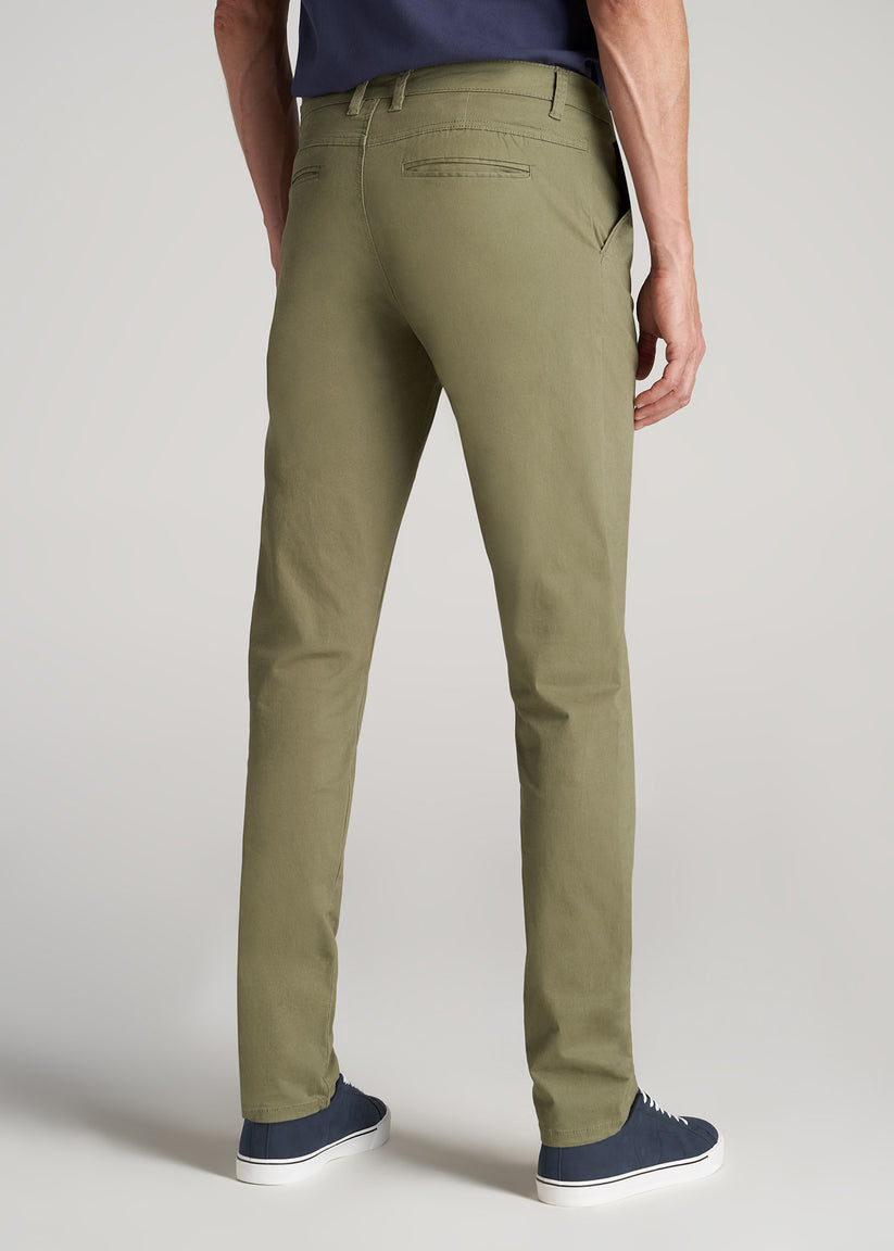Tapered Chinos: Fatigue Green Men's Tall Tapered Fit Chino Pant ...