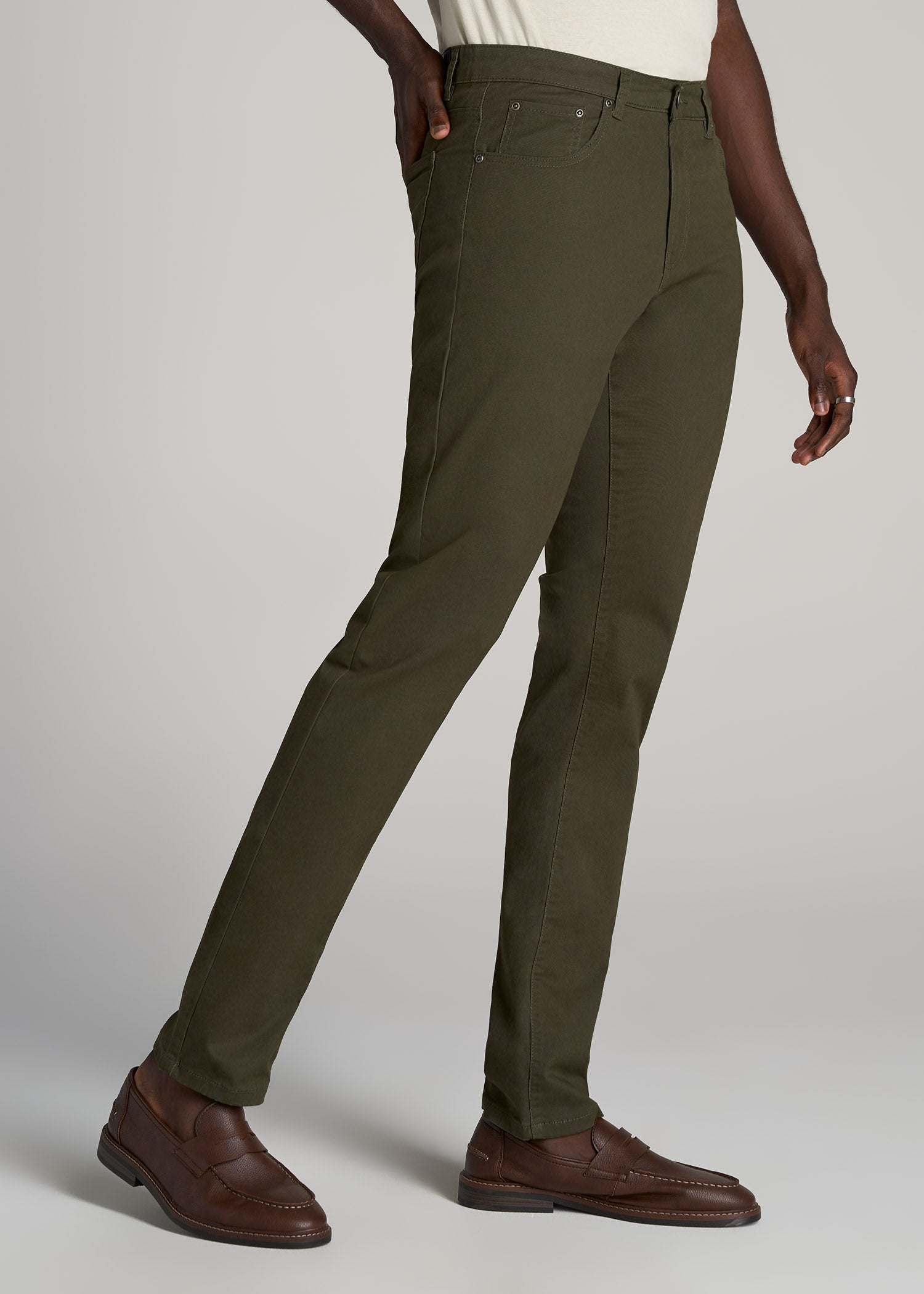 Banana Republic Mens 5-Pocket Slim Fit Stretch Comfort Pant Gray Color