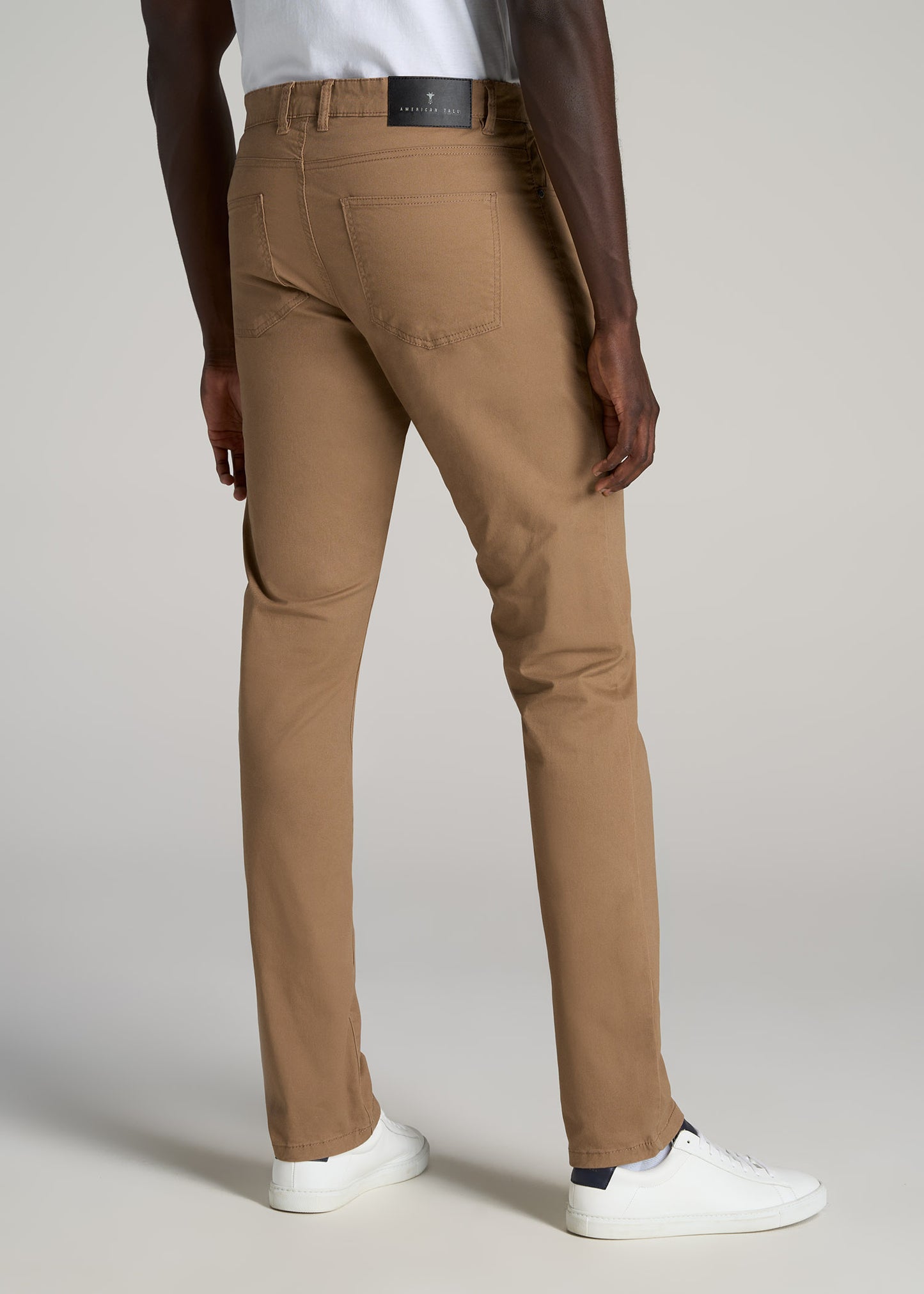 Carman TAPERED Fit Five Pocket Pants for Tall Men in Pebble Grey