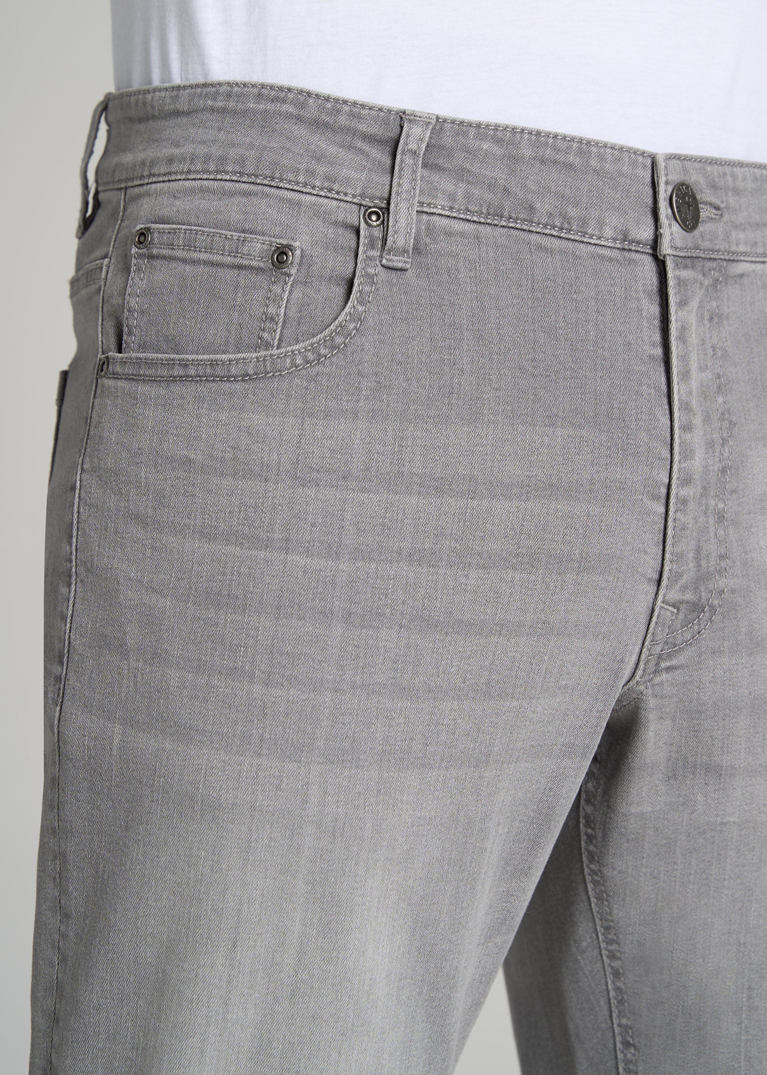 Concrete Grey Jeans For Tall Men | Carman Tapered | American Tall