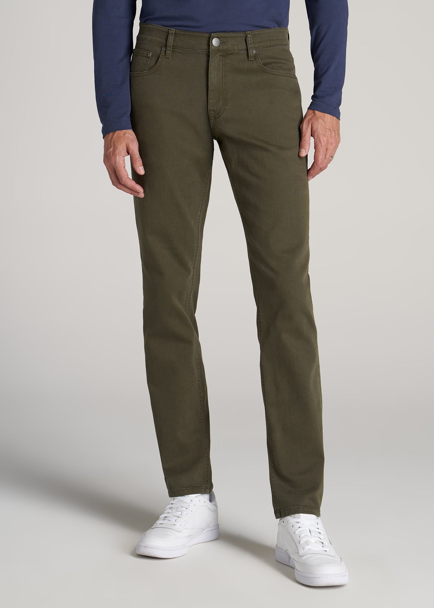       American-Tall-Men-Carman-Tapered-Fit-Jeans-Olive-Green-Wash-front