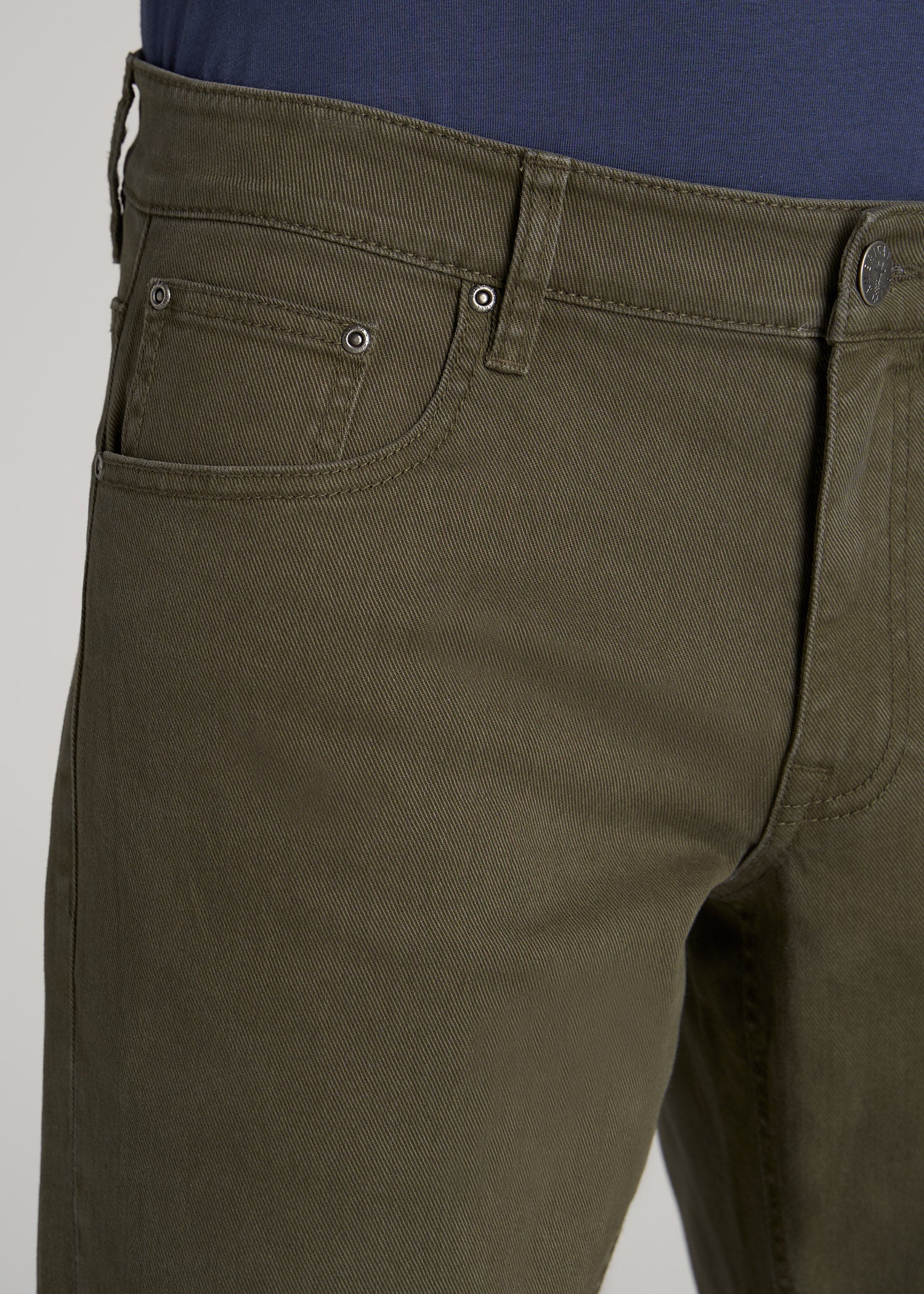 Carman Tapered Jeans For Tall Men Olive Green Wash | American Tall