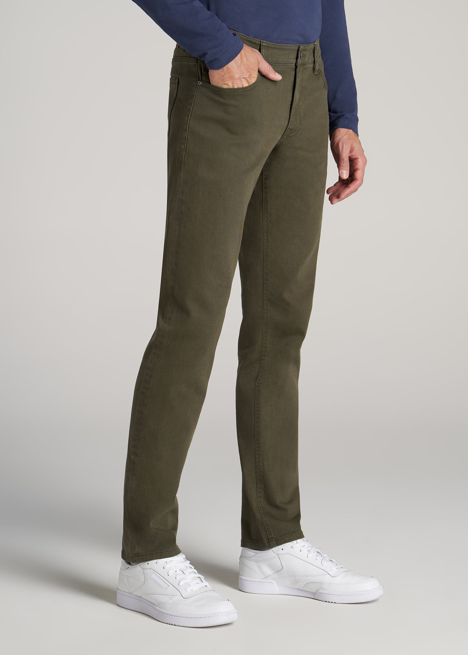 Mens Dark Olive Green 100 Linen Pants Tapered Relaxed Fit