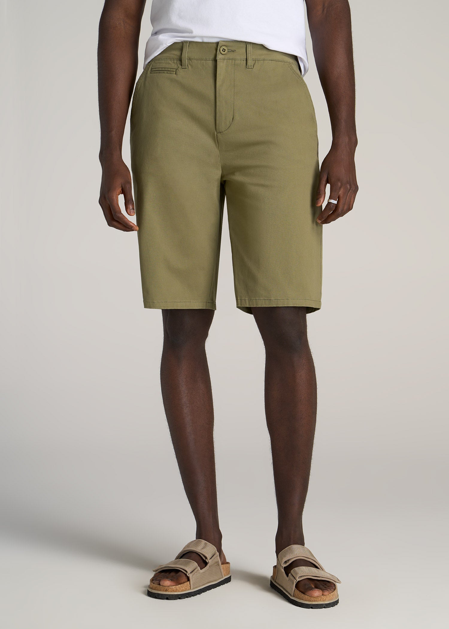    American-Tall-Men-Chino-Shorts-Fatigue-Green-front