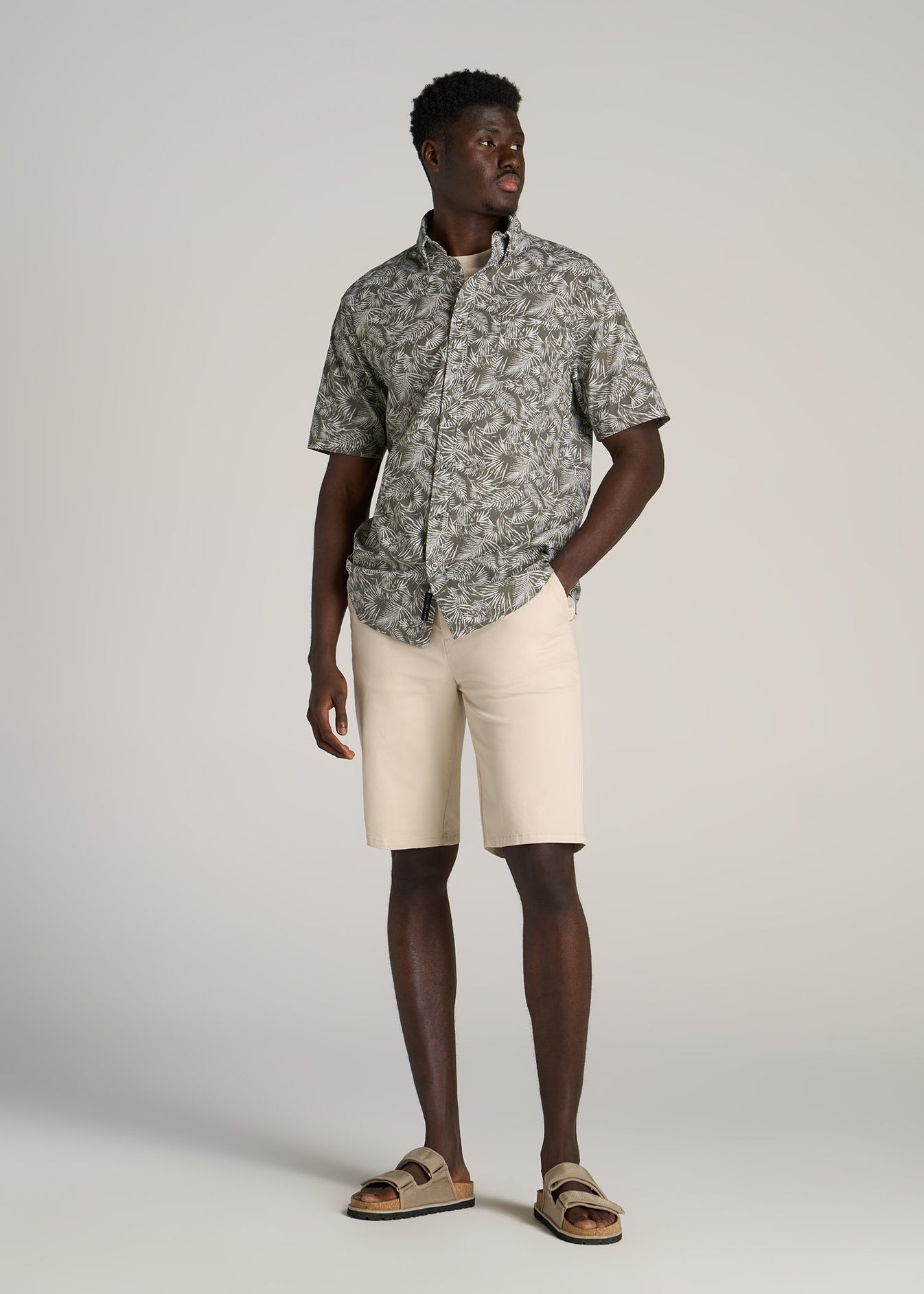 Men's Tall Chino Shorts In Soft Beige | American Tall