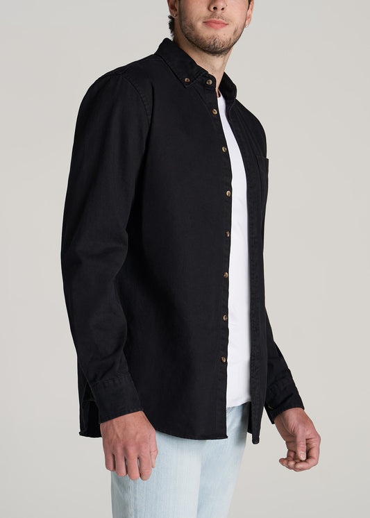         American-Tall-Men-Denim-Button-Down-Shirt-Mineral-Black-side