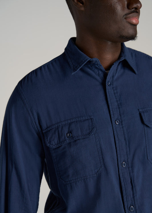       American-Tall-Men-Double-Weave-Shirt-Vintage-Midnight-Navy-detail