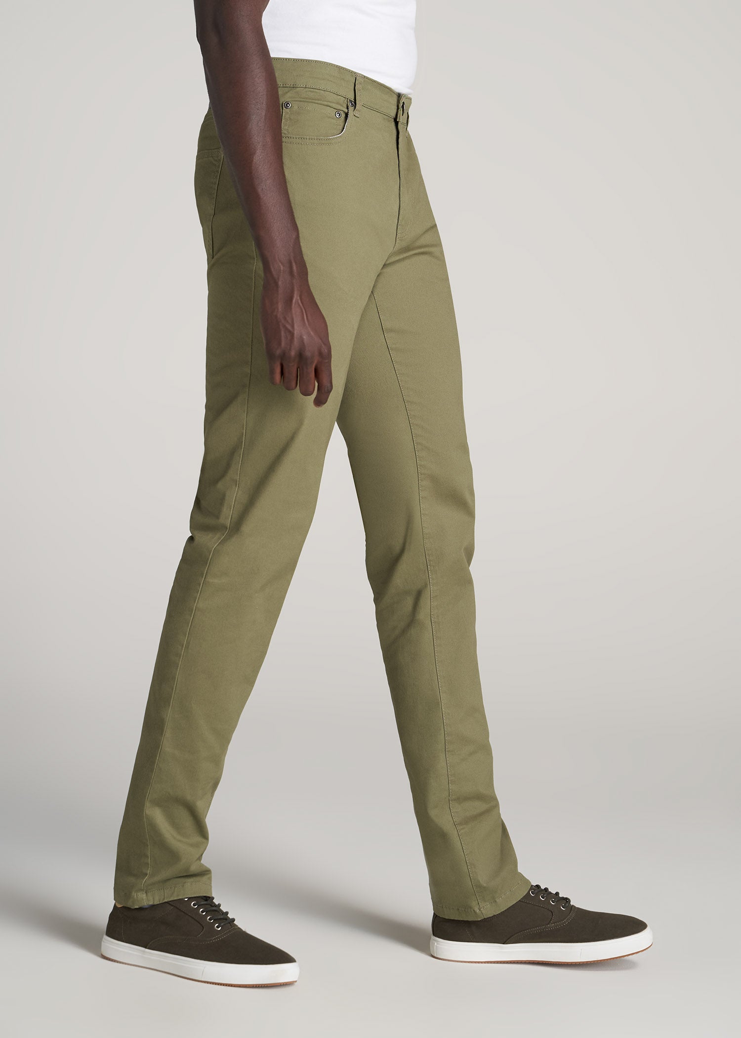 Men's Tall Dylan Slim Fit Five-Pocket Pants Fatigue Green
