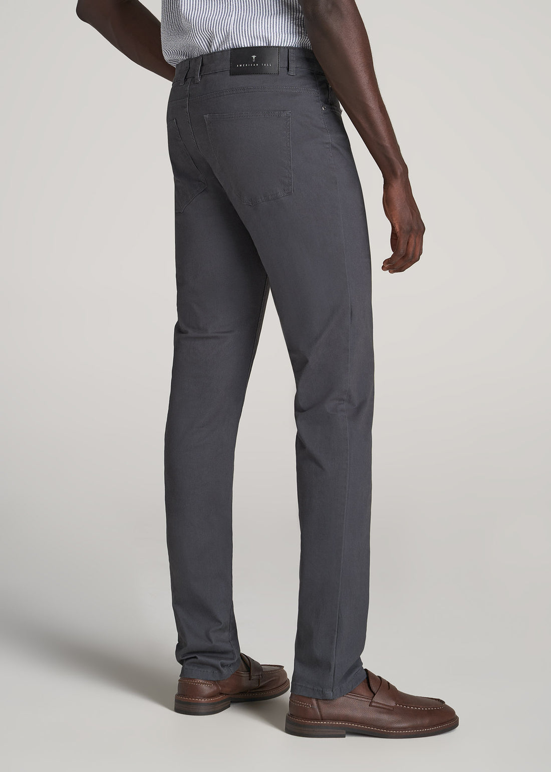 Men's Tall Dylan Slim Fit Five-Pocket Pants Iron Grey | American Tall