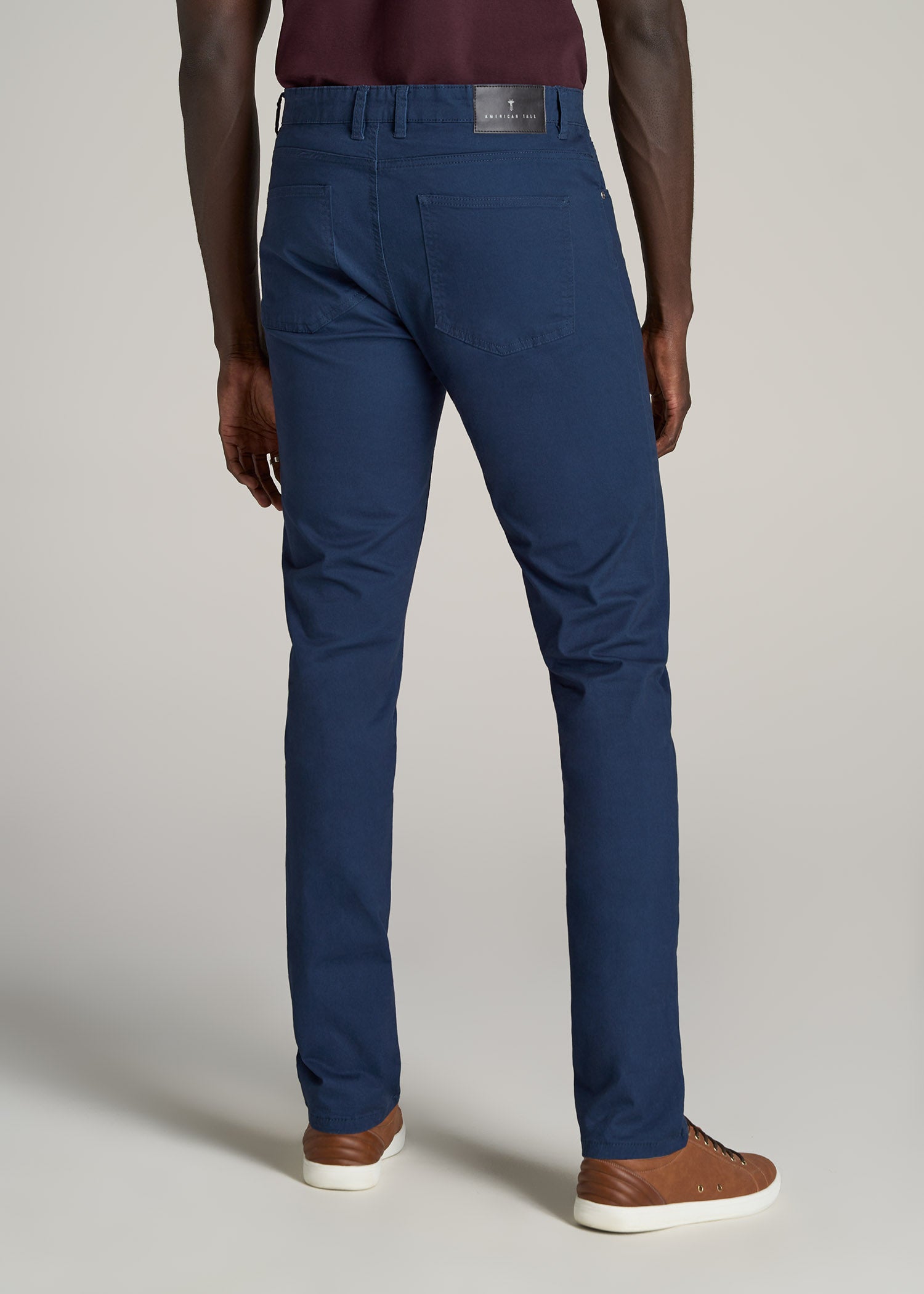 Men's Tall Dylan Slim Fit Five-Pocket Pants Marine Navy – American Tall
