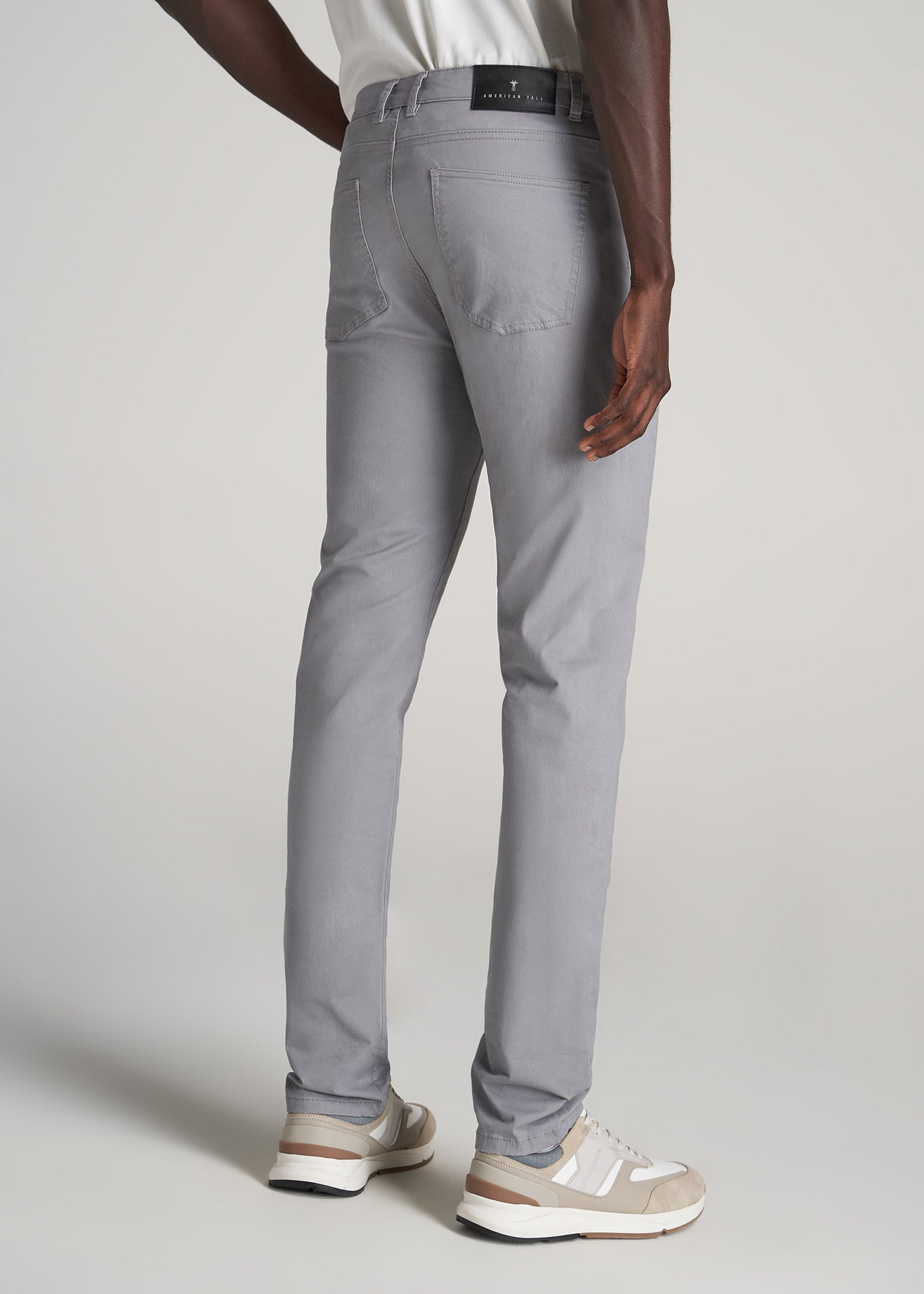Men's Tall Dylan Slim Fit Five-Pocket Pants Pebble Grey – American Tall