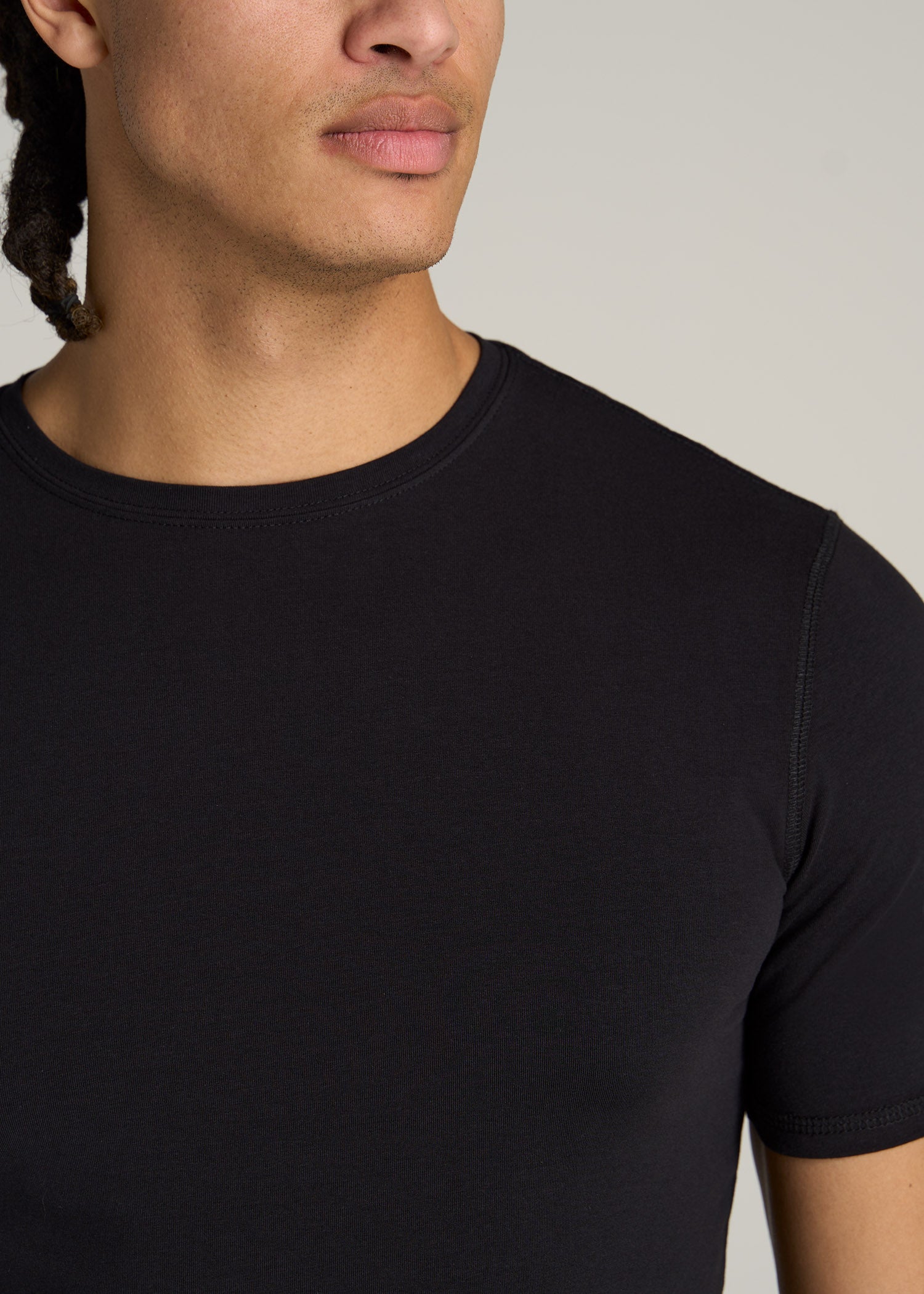 lemmer Serena afregning Slim Fit Black T-Shirt | Tall Men's Essentials | American Tall