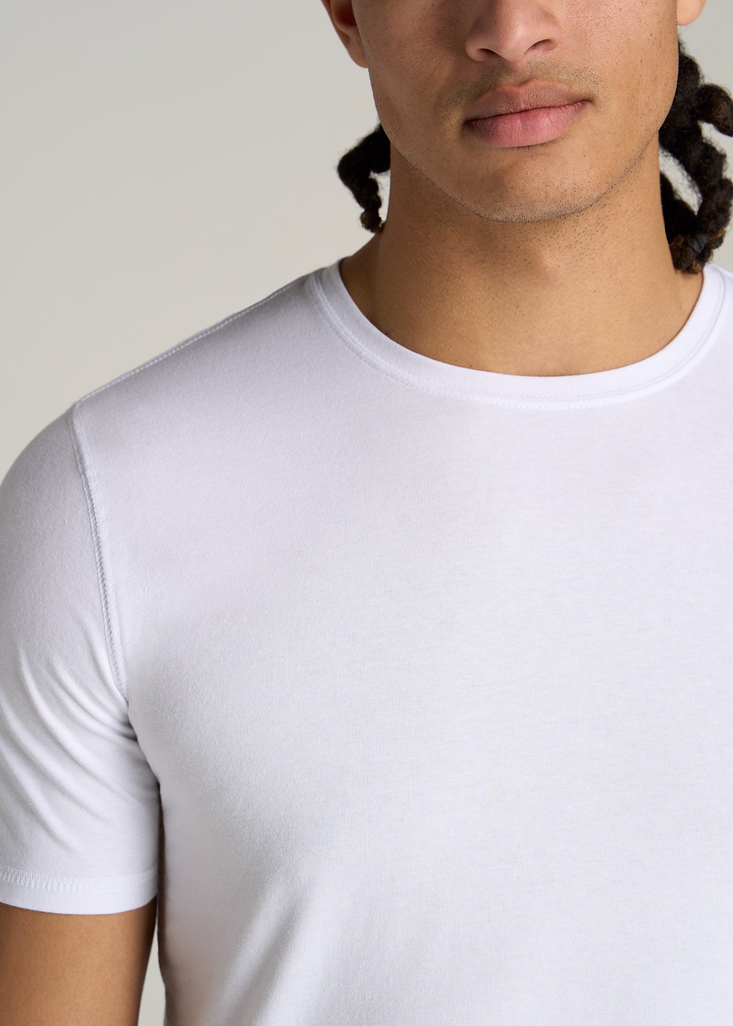 The Essential SLIM-FIT Crewneck Men's Tall Tees in White