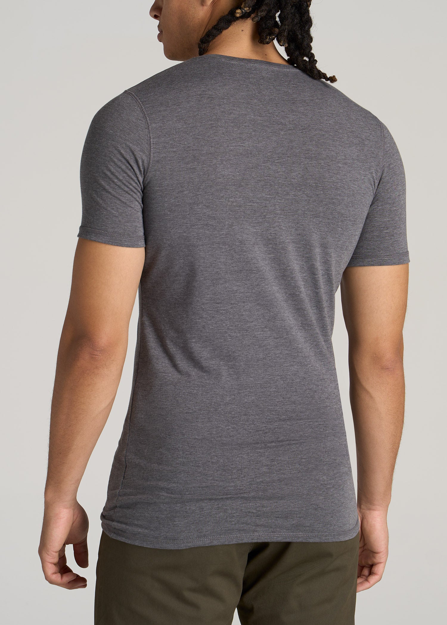    American-Tall-Men-Essential-SLIM-FIT-V-Neck-Tees-Charocal-Mix-back