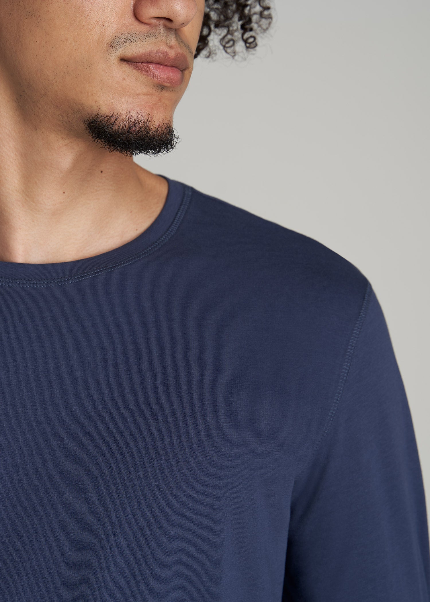 Tailored Fit Long Sleeve Shirt Navy