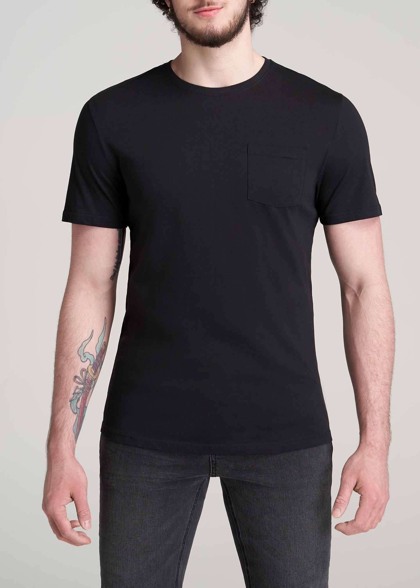 Regular Fit Pocket-detail T-shirt - Black - Men