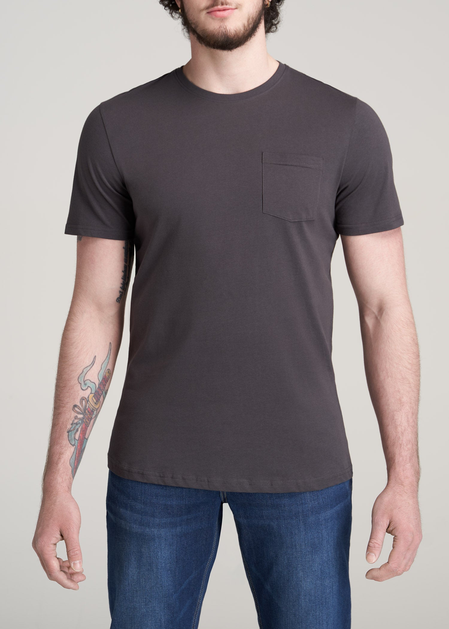    American-Tall-Men-Everyday-Pocket-Tee-Charcoal-front