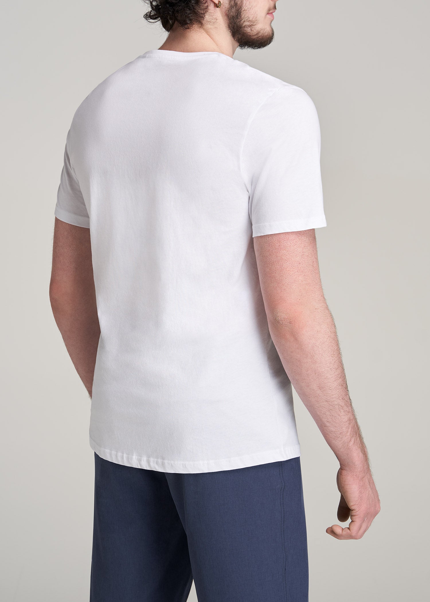 American Fit T-shirt: Men's Tall Pocket White Tee