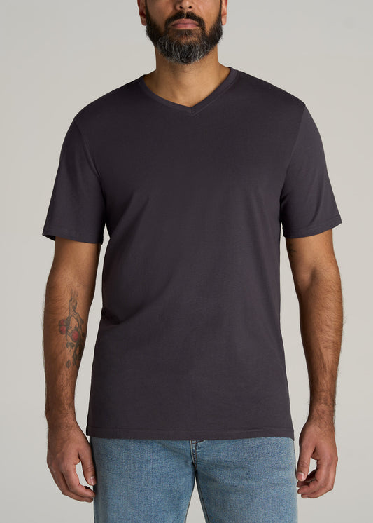       American-Tall-Men-Everyday-REGULAR-FIT-V-Neck-T-Shirt-Charcoal-front