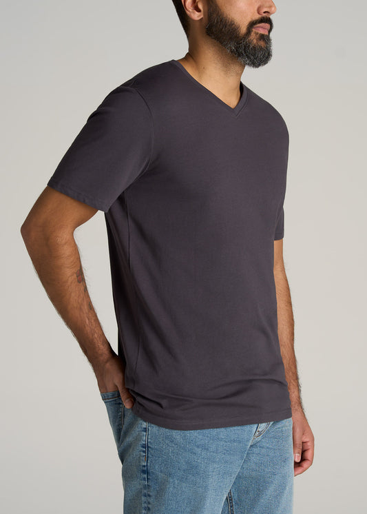    American-Tall-Men-Everyday-REGULAR-FIT-V-Neck-T-Shirt-Charcoal-side