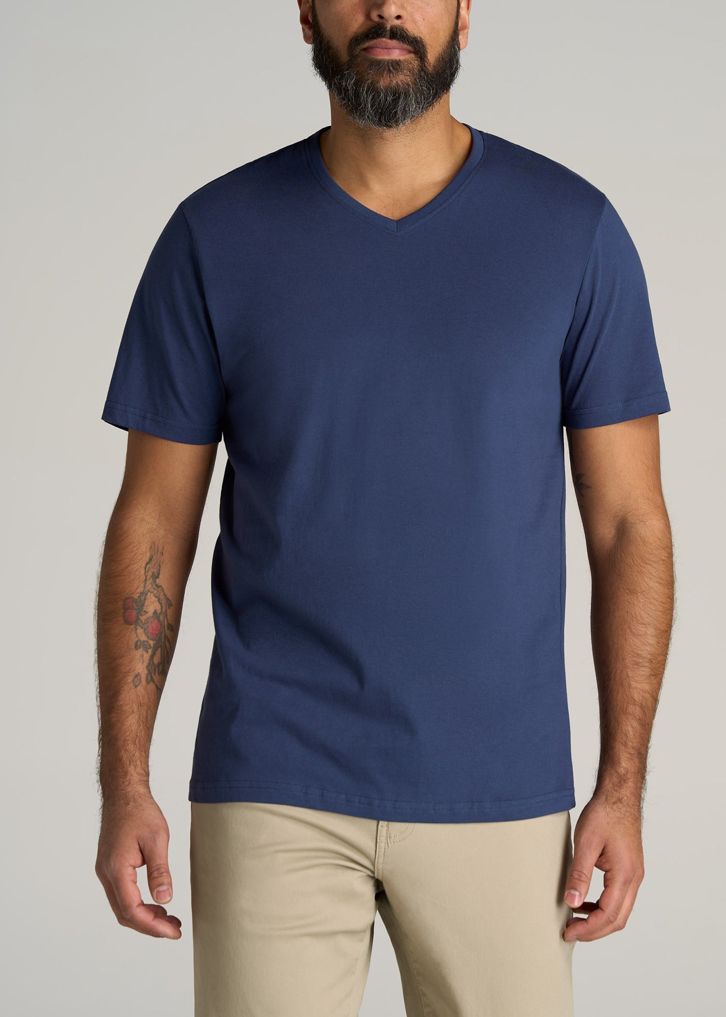     American-Tall-Men-Everyday-REGULAR-FIT-V-Neck-T-Shirt-Navy-front