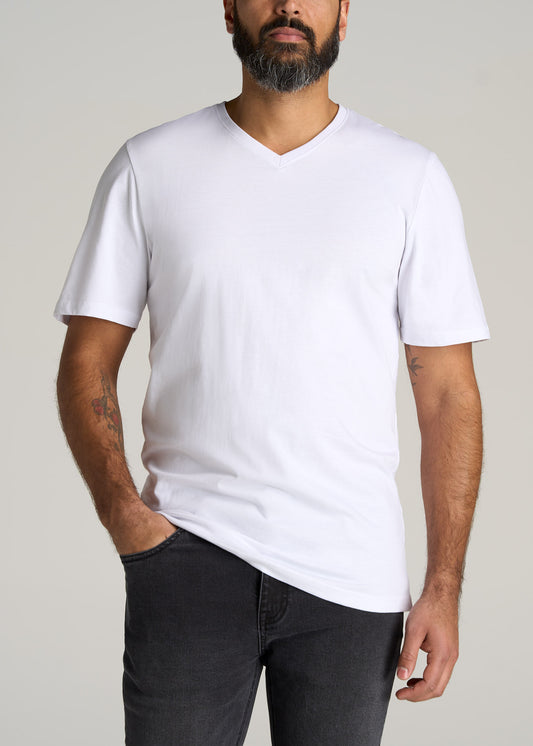    American-Tall-Men-Everyday-REGULAR-FIT-V-Neck-T-Shirt-White-front