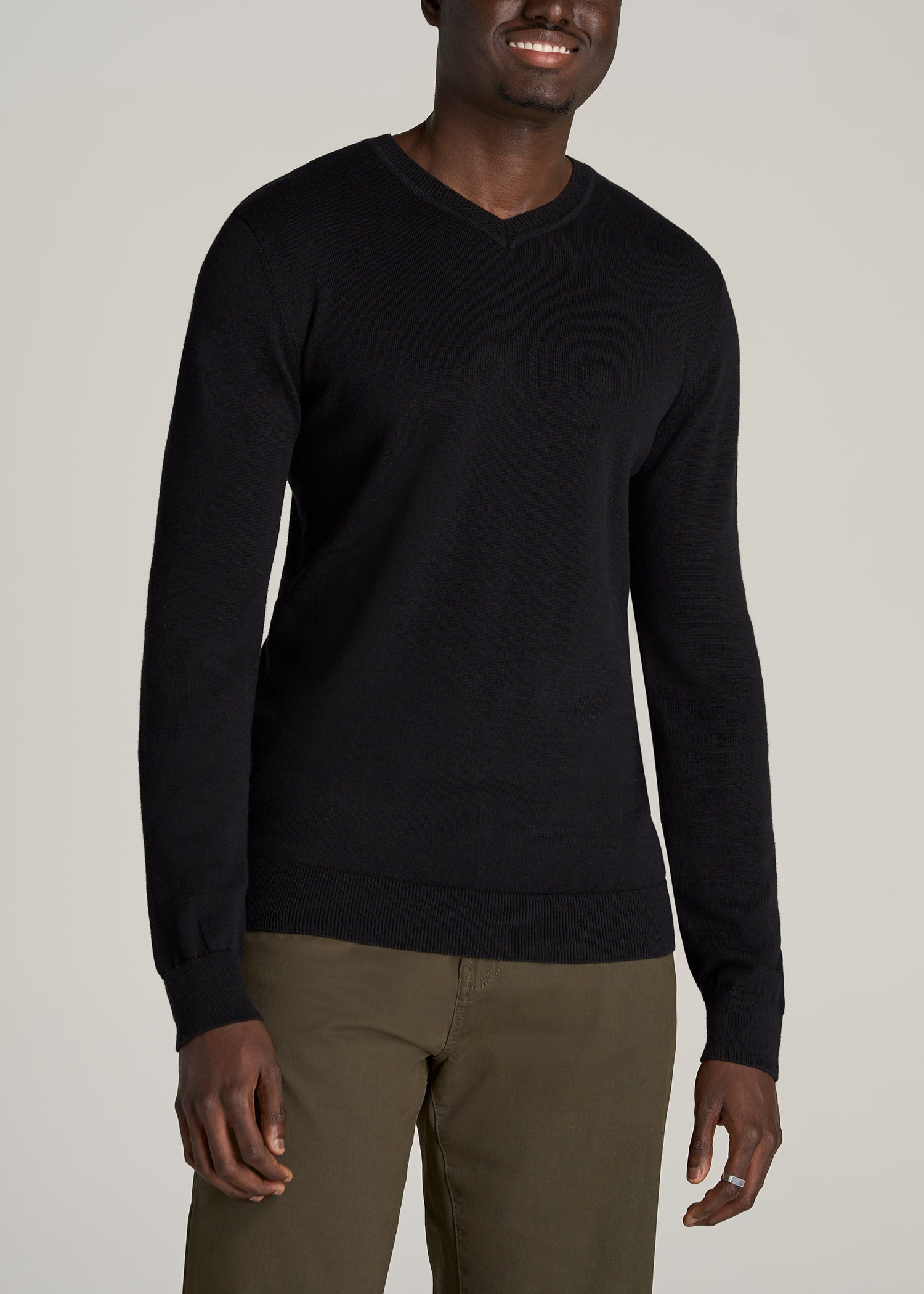    American-Tall-Men-Everyday-V-Neck-Sweater-Black-front