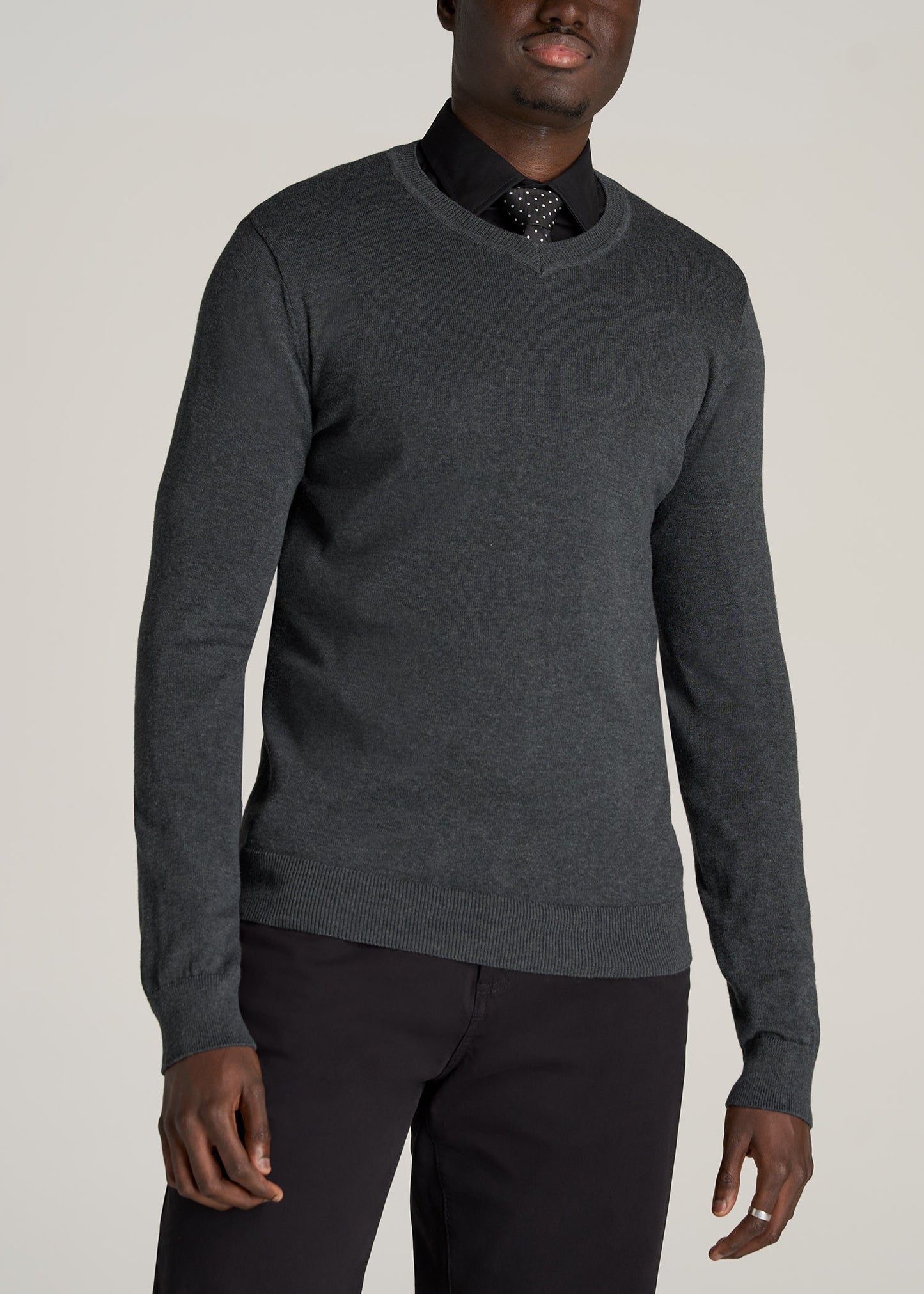    American-Tall-Men-Everyday-V-Neck-Sweater-Charcoal-front