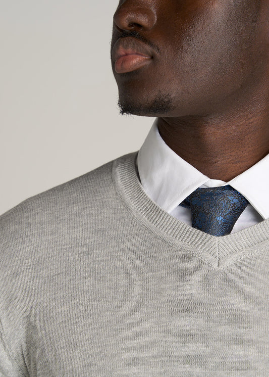    American-Tall-Men-Everyday-V-Neck-Sweater-Grey-Mix-detail