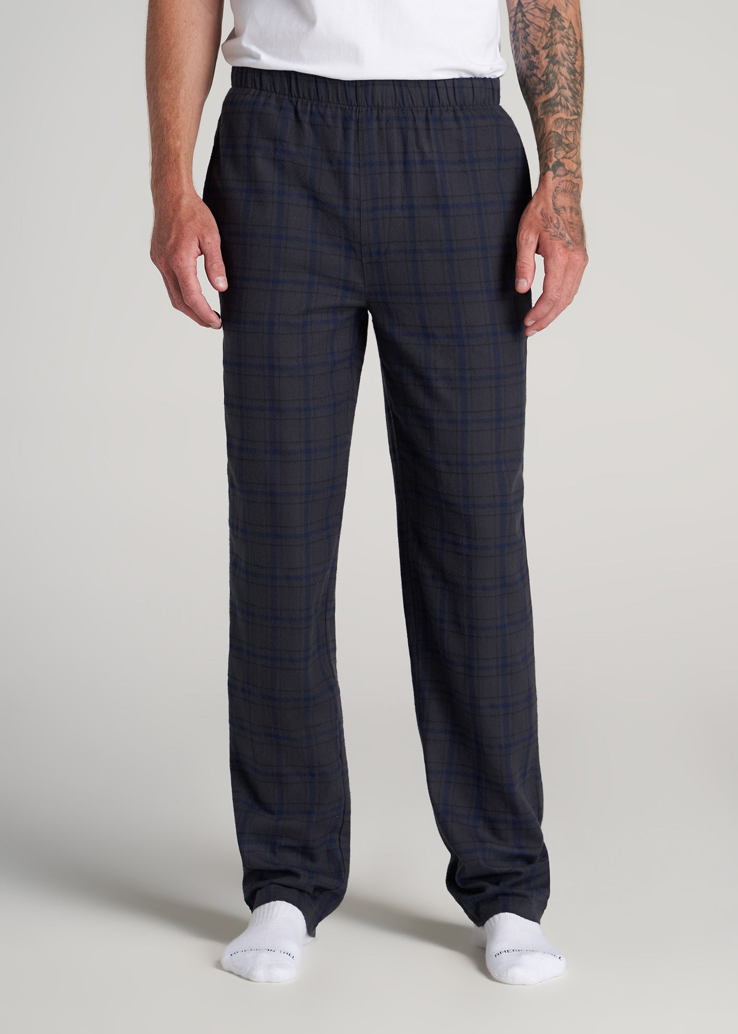 Tall Men's Pajama Bottom: Flannel, 3 Plaid Colors Available - Tall Lengths  –