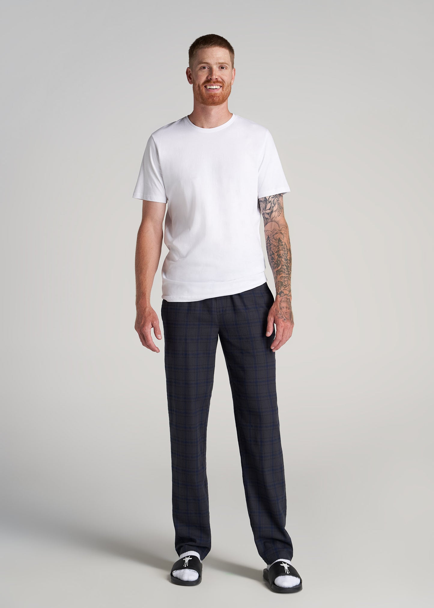    American-Tall-Men-Flannel-Pajamas-Charcoal-Navy-Plaid-full