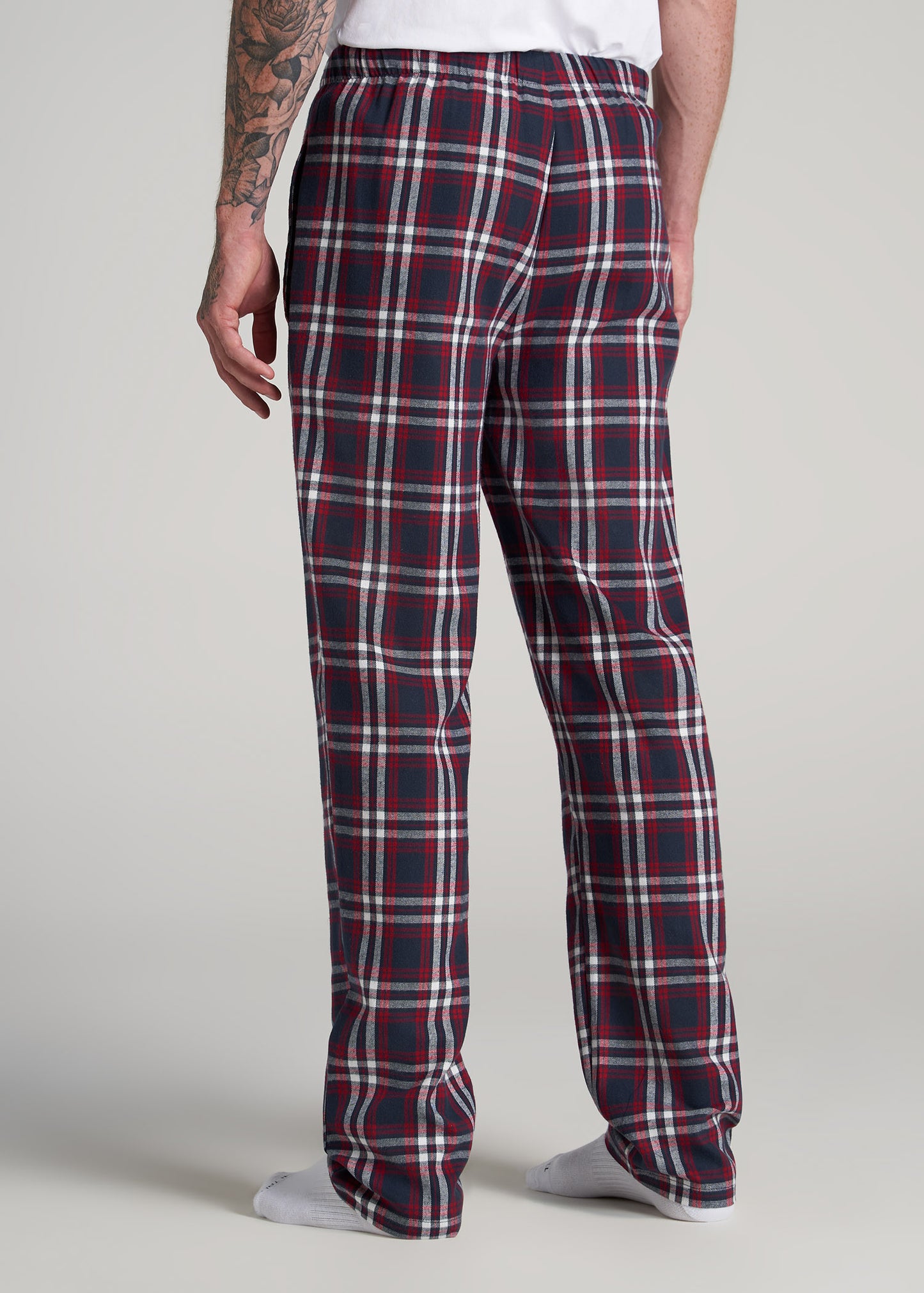 Men's Red & Blue Check Loungewear Pyjama Flannel Trousers (2 Pack) –  Threadbare