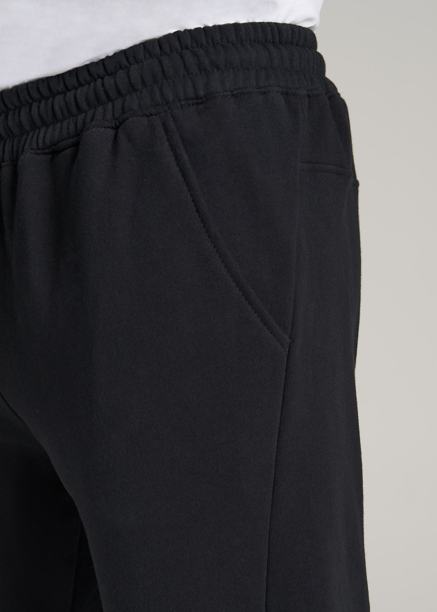 Black Sweatpants for Tall Guys: Men's Tall Fleece Black Jogger ...