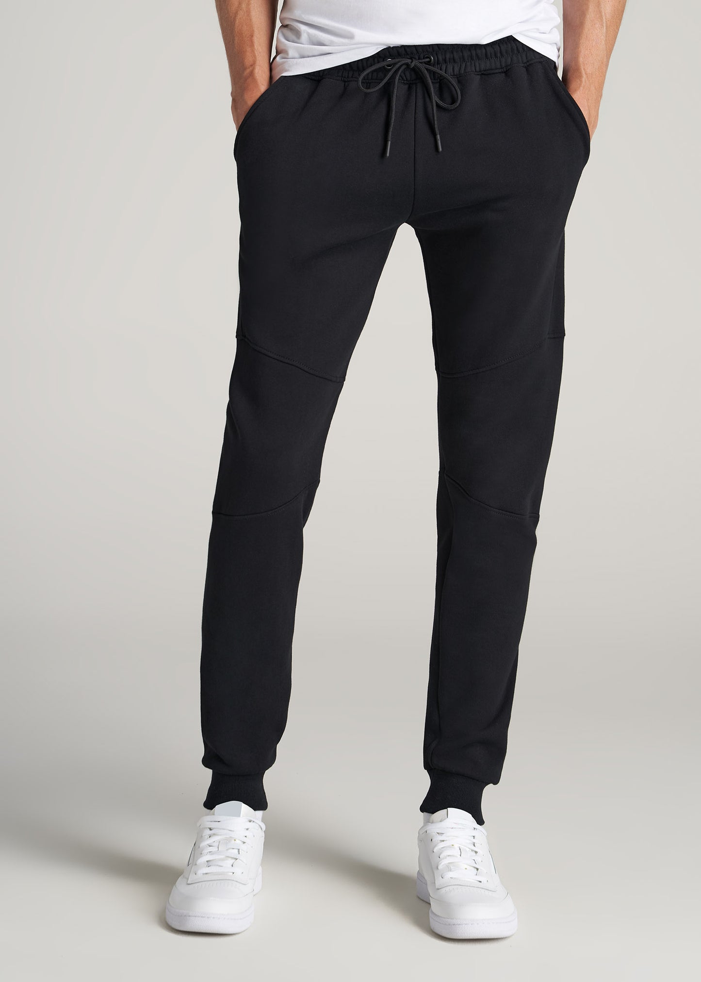 Black Sweatpants for Tall Guys: Men's Tall Fleece Black Jogger – American  Tall