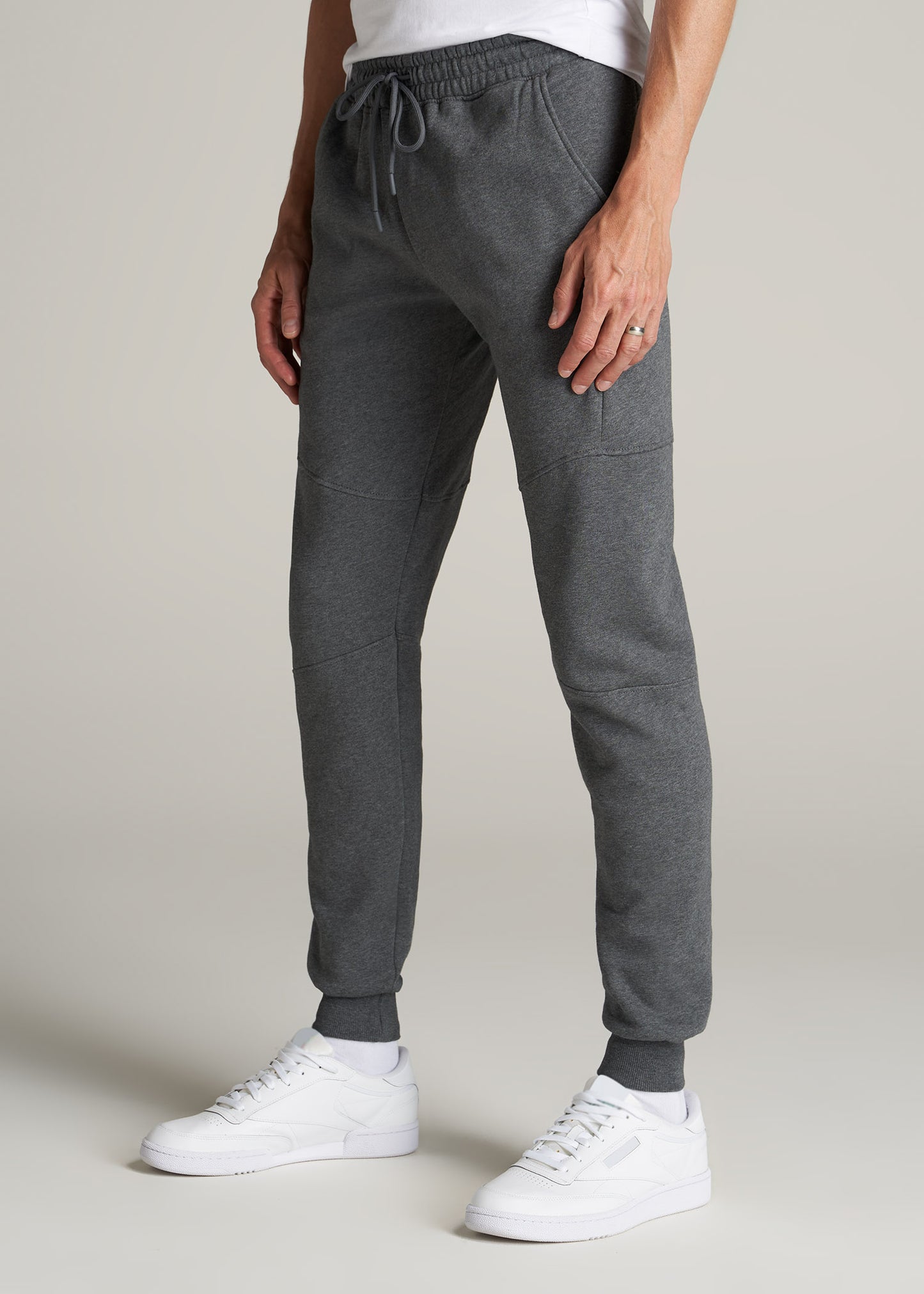 Wearever Fleece Joggers for Tall Men in Charcoal Mix