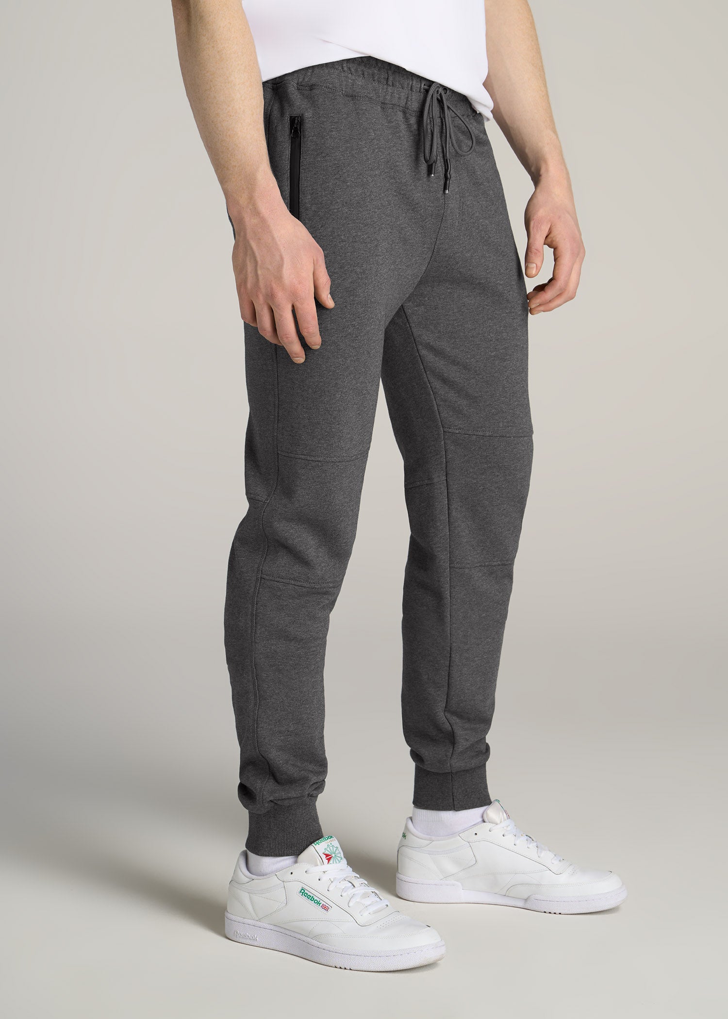 Wearever French Terry Men's Tall Joggers Charcoal Mix | American Tall