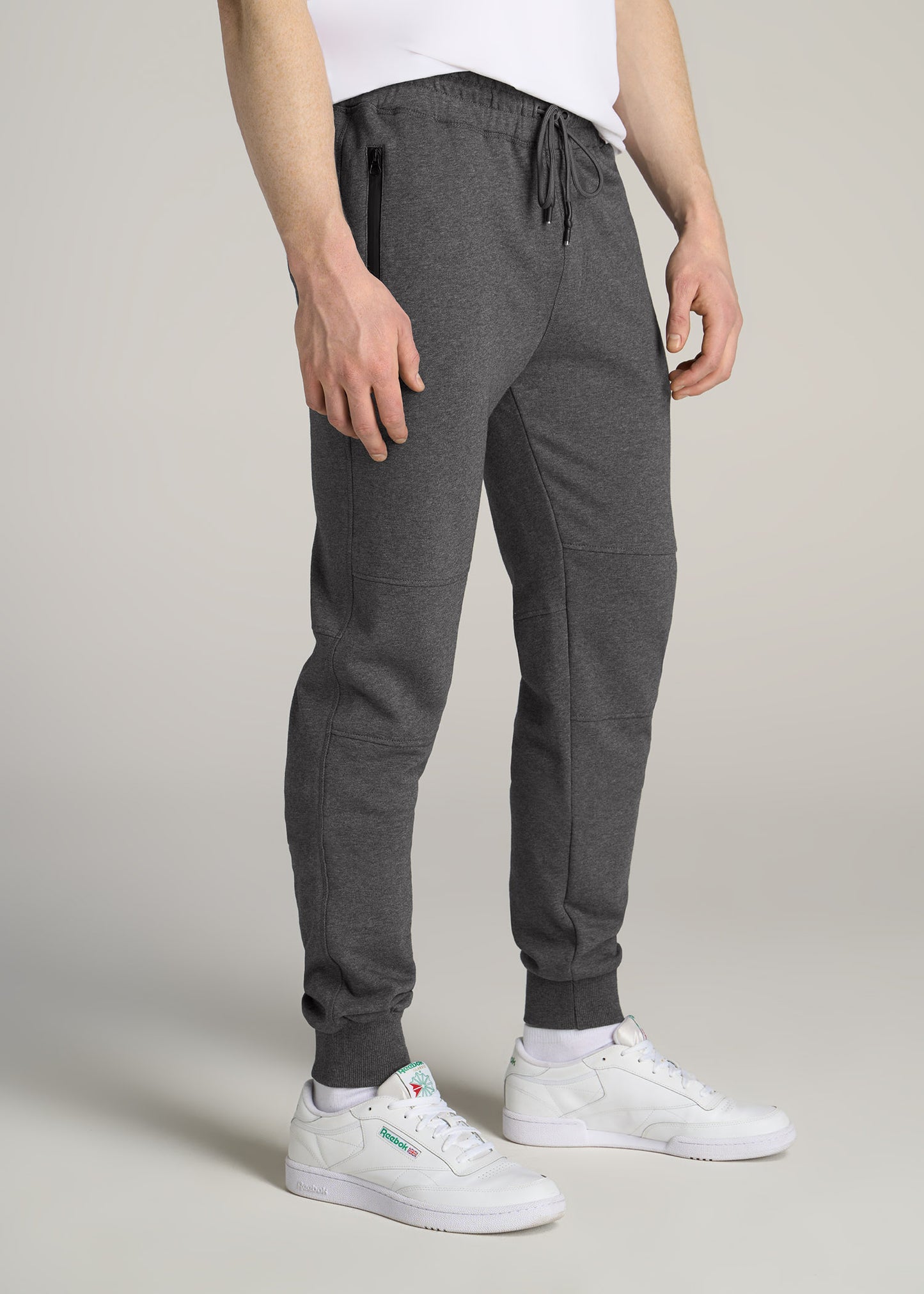 Wearever French Terry Men's Tall Joggers in Charcoal Mix