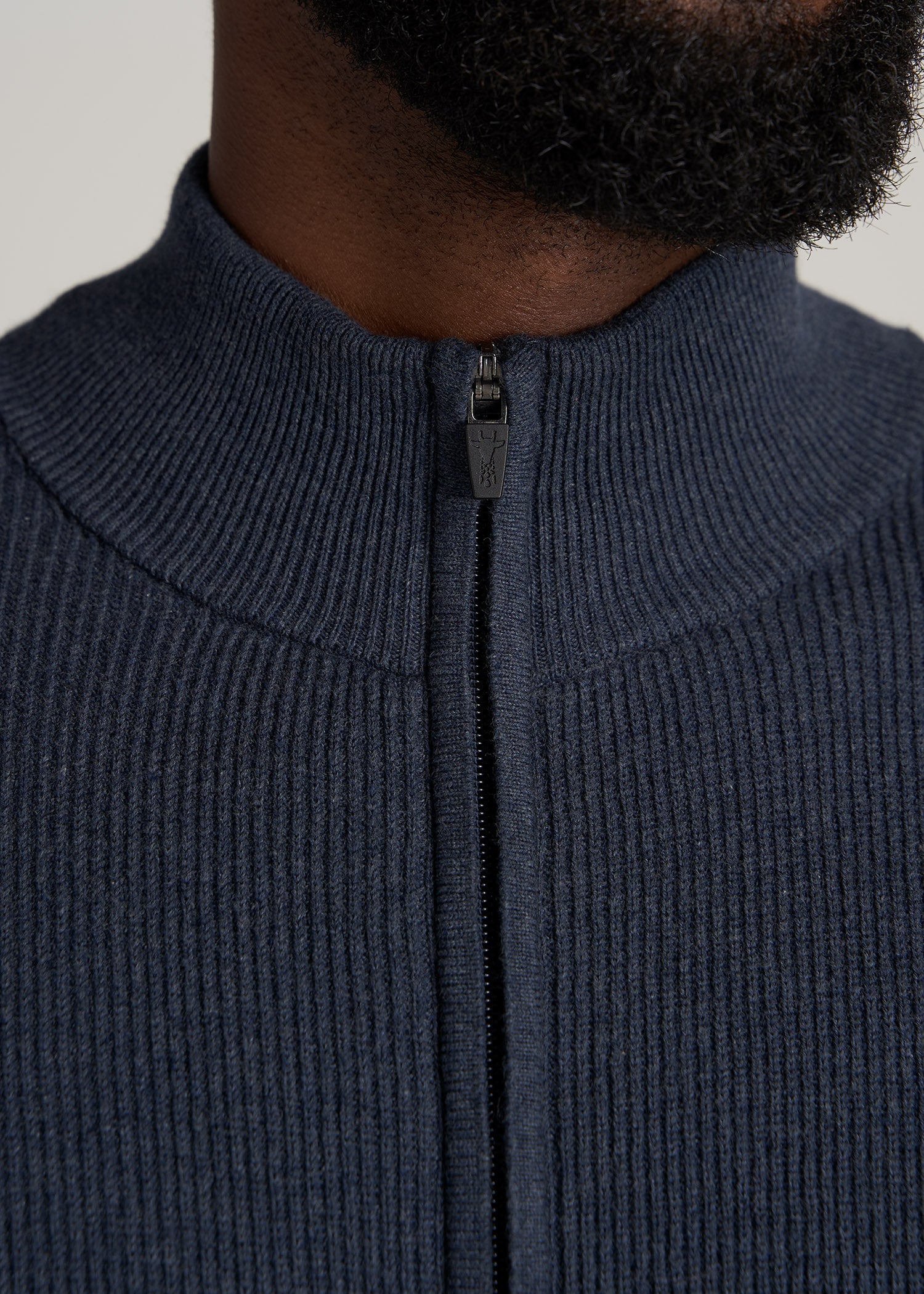    American-Tall-Men-Full-Zip-Sweater-Navy-Mix-detail