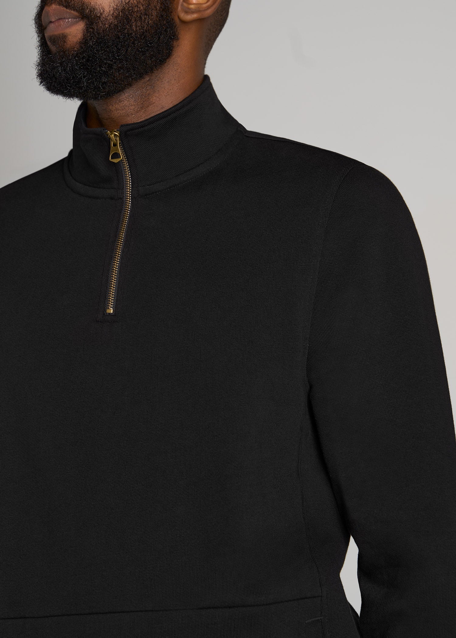 Only & Sons Oversized Knit Polo with Quarter Zip