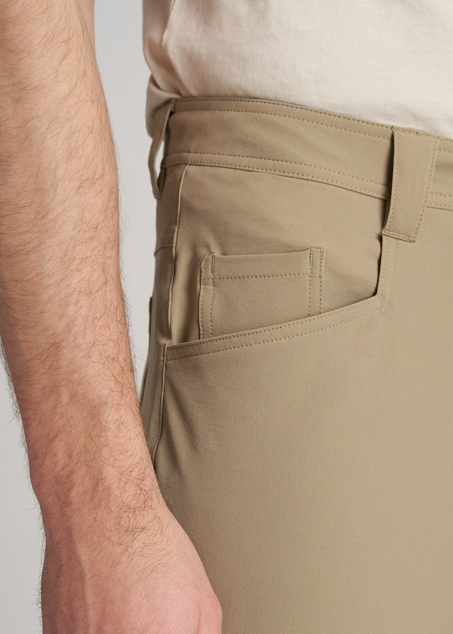    American-Tall-Men-Hiking-Shorts-Tan-detail