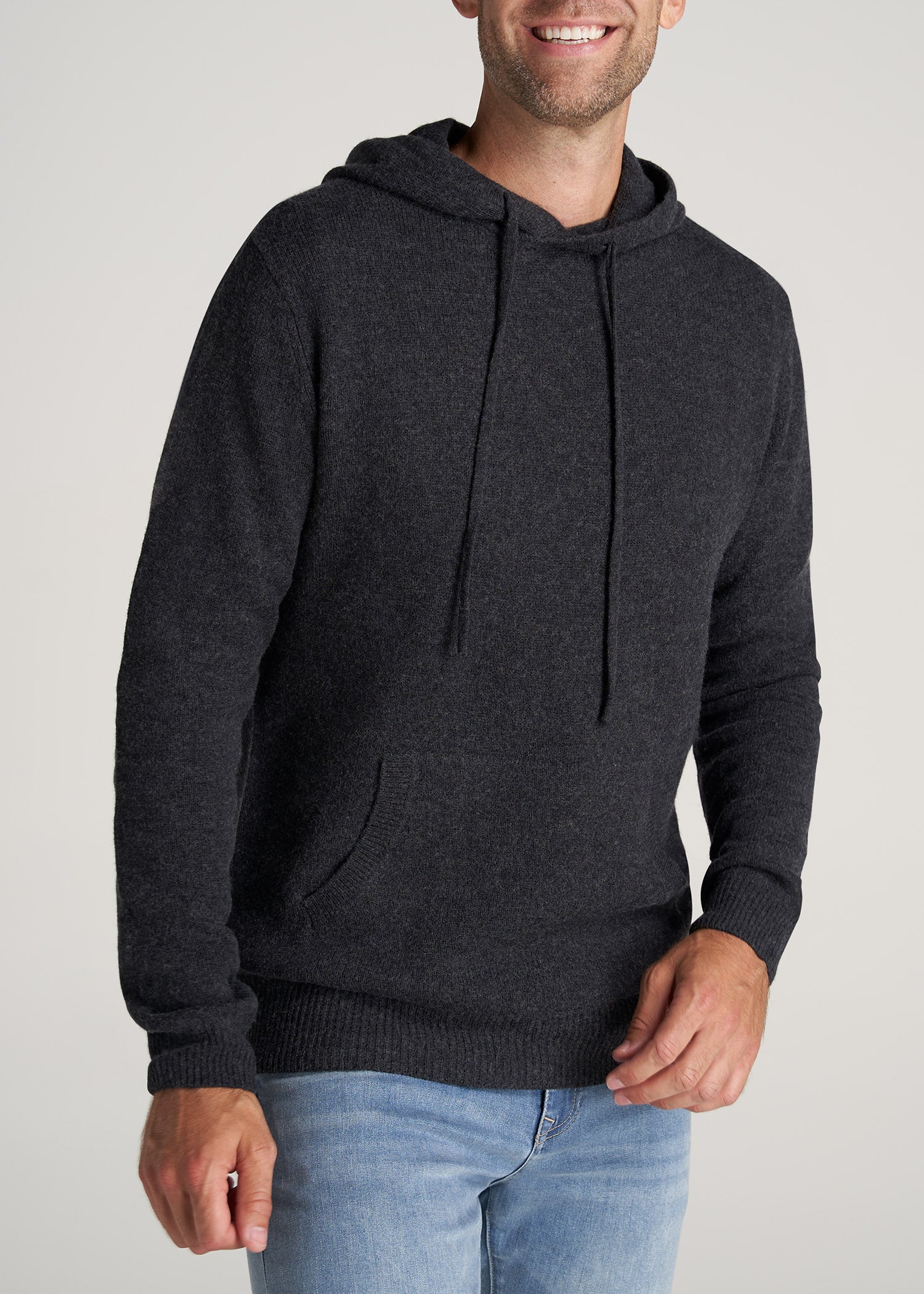 American-Tall-Men-Hooded-Sweater-Merino-CharcoalMix-front