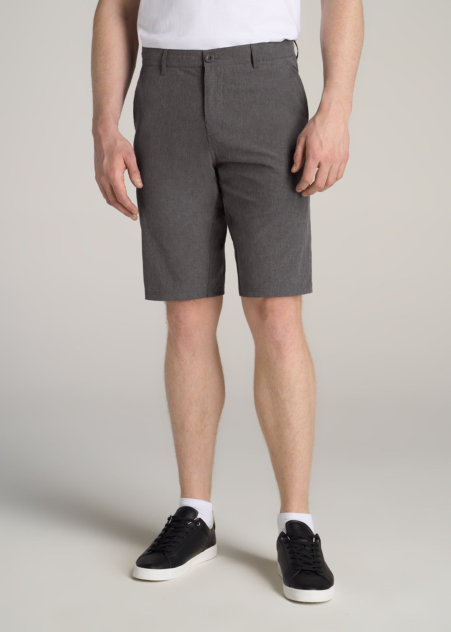    American-Tall-Men-Hybrid-Shorts-Charcoal-Mix-front
